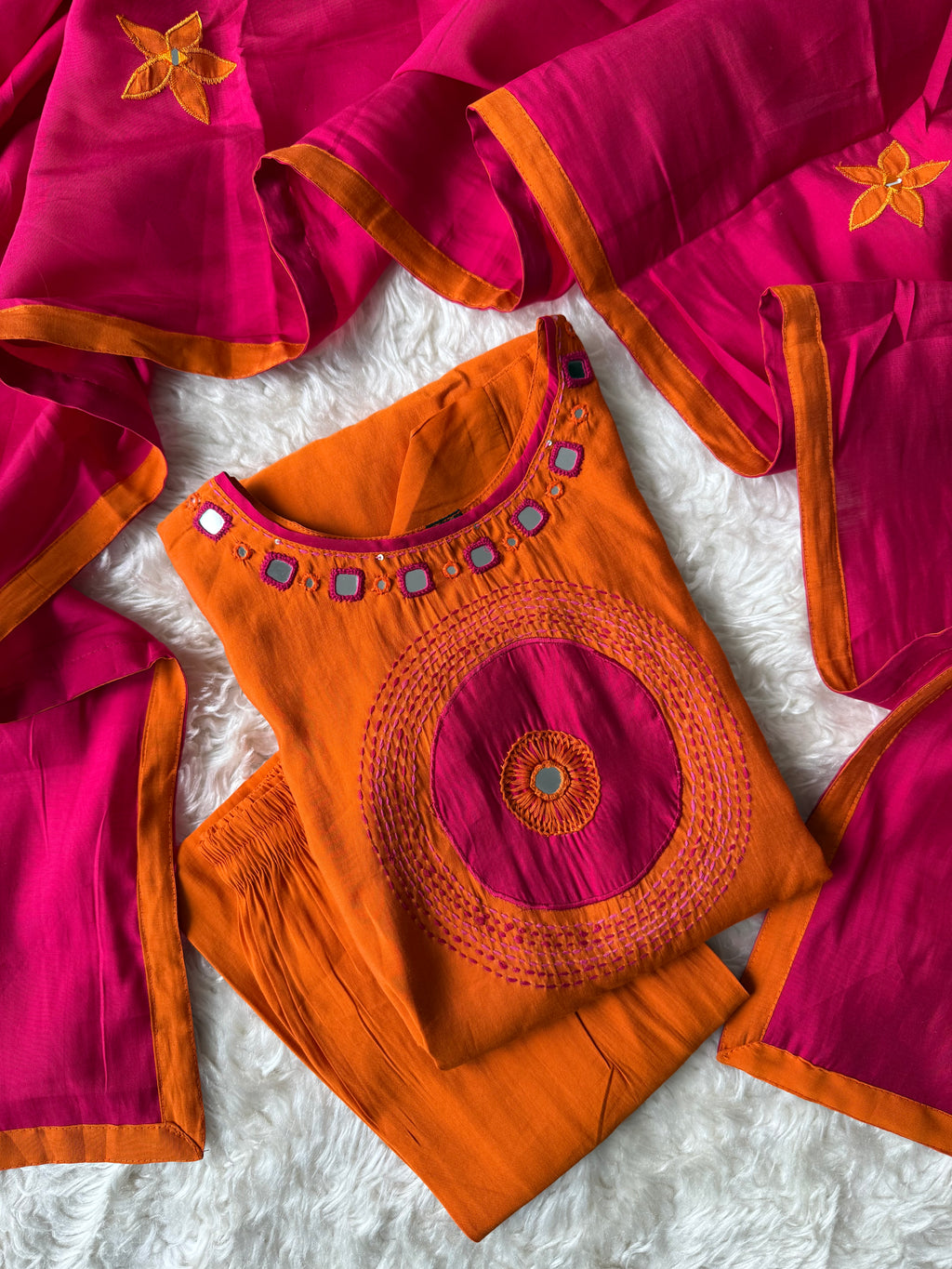 Roman Silk Kurti Plazo Dupatta Set