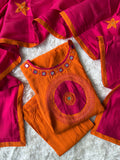 Roman Silk Kurti Plazo Dupatta Set