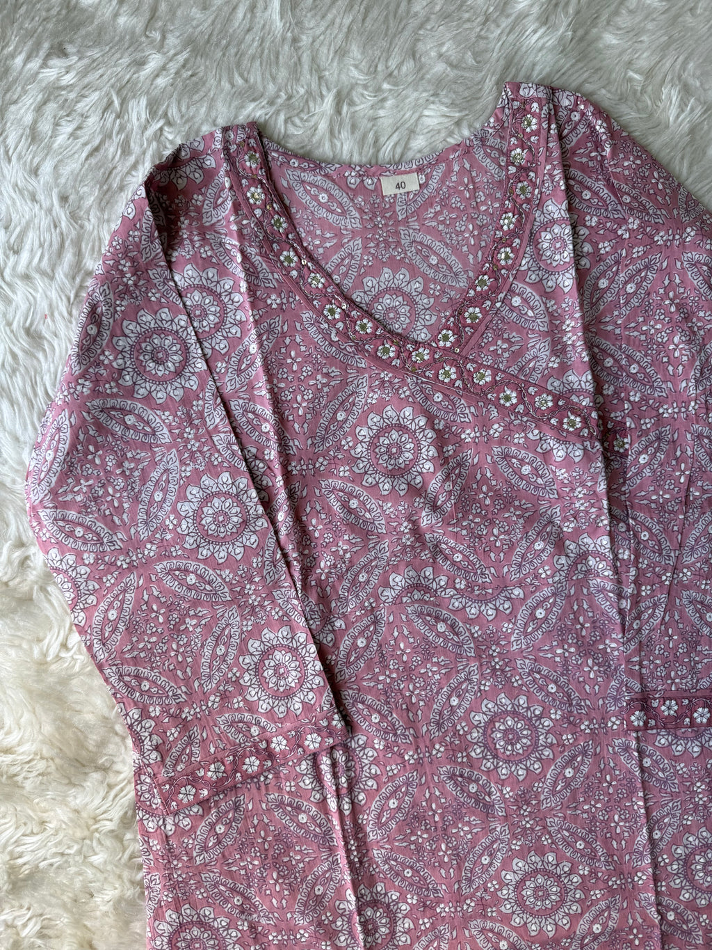 Pure Cotton Kurti Pant Dupatta Set
