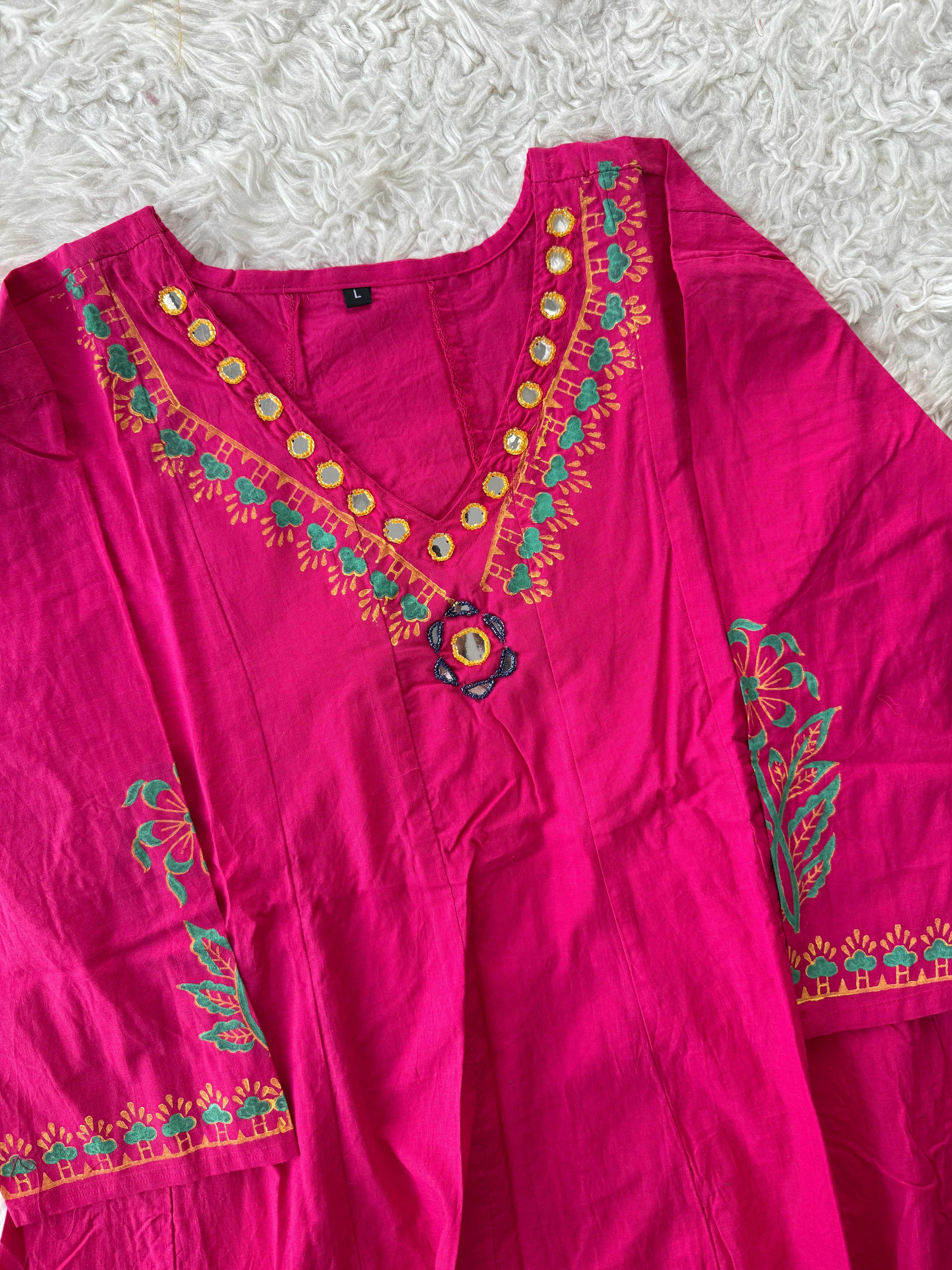Cotton FLARE Kurti Pant Set