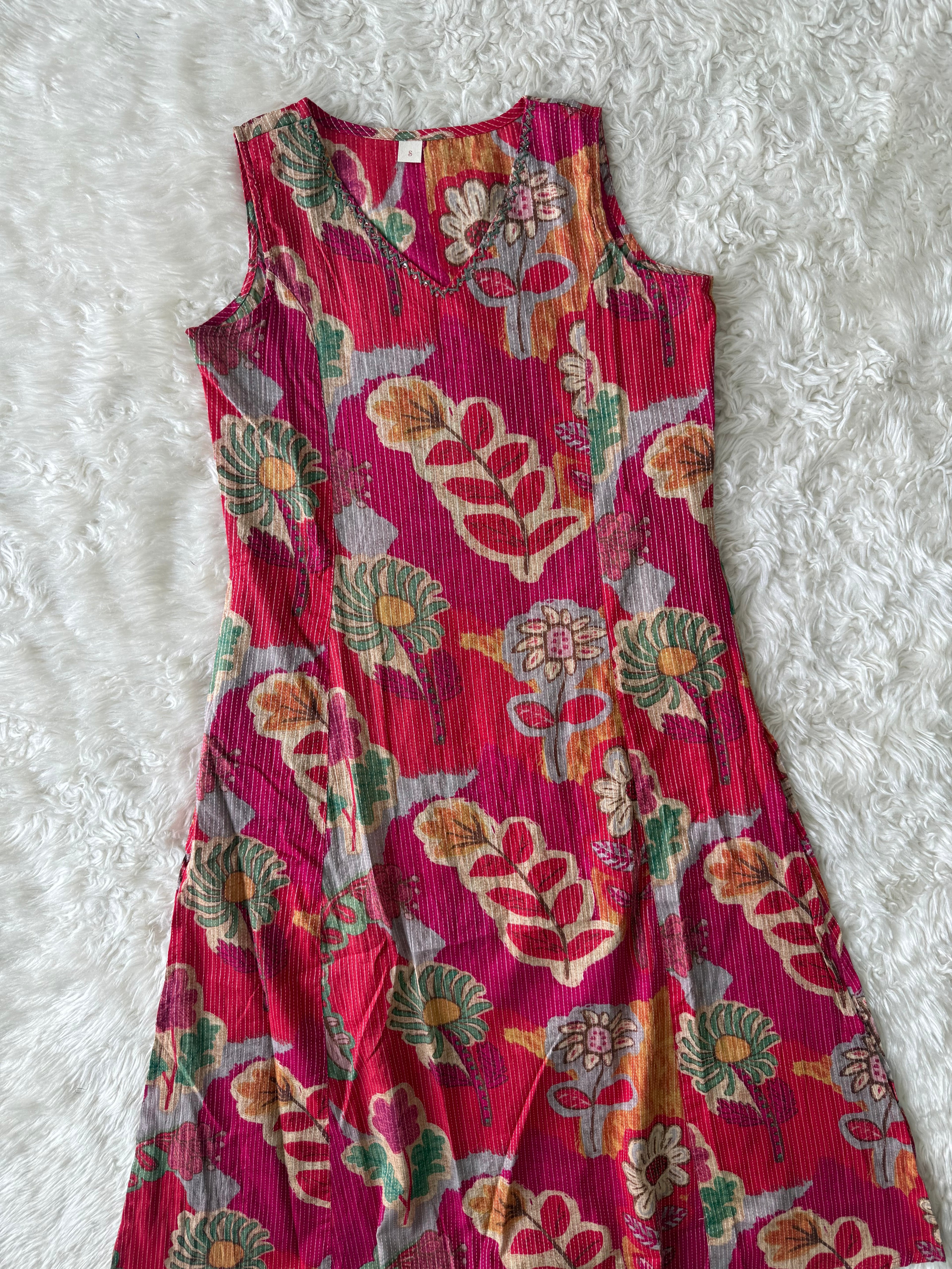 Premium Cotton Sleeveless Kurti Pant Set