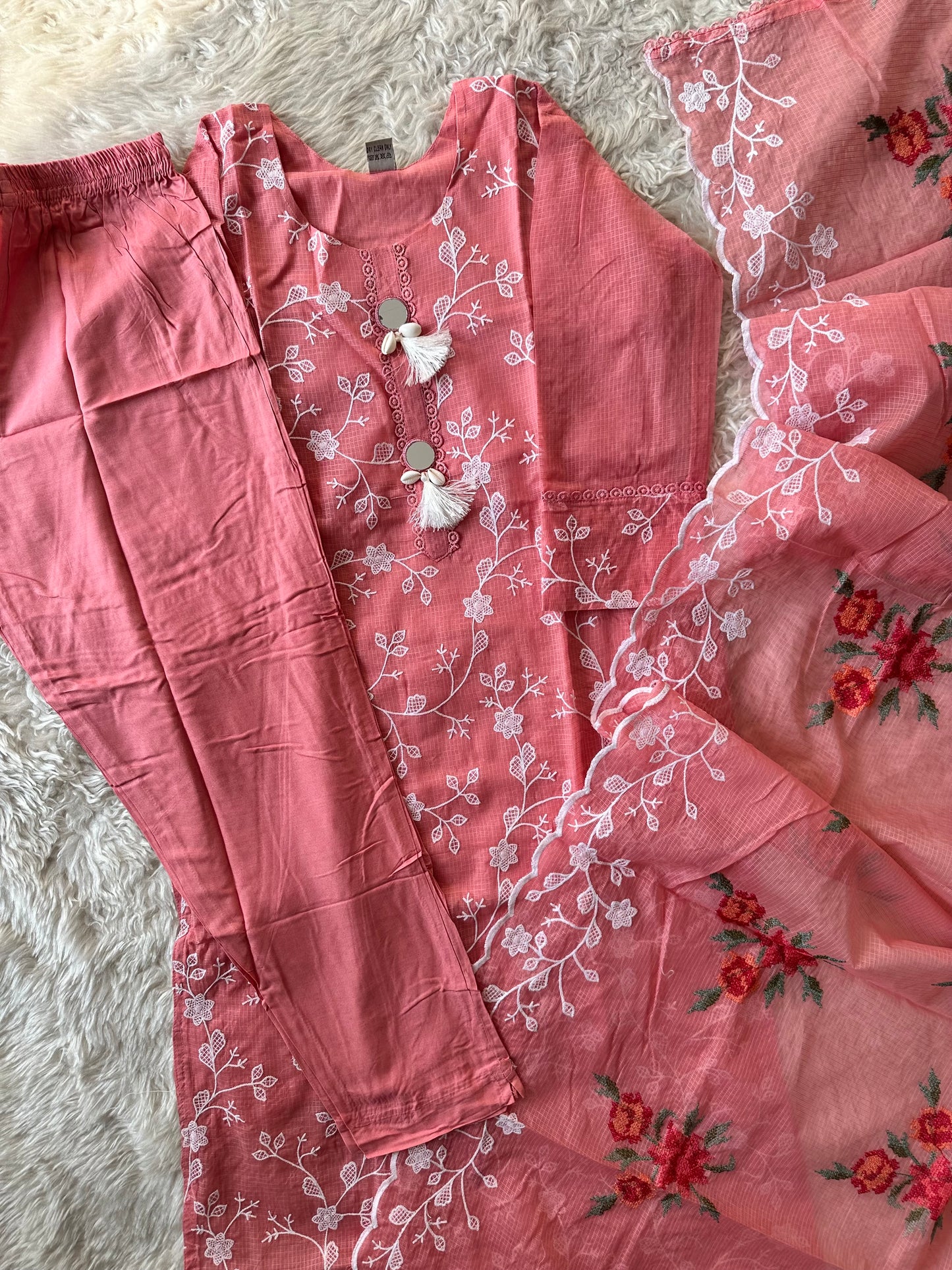 Doriya Love Kurti Pant Paired With Mati Dupatta Set