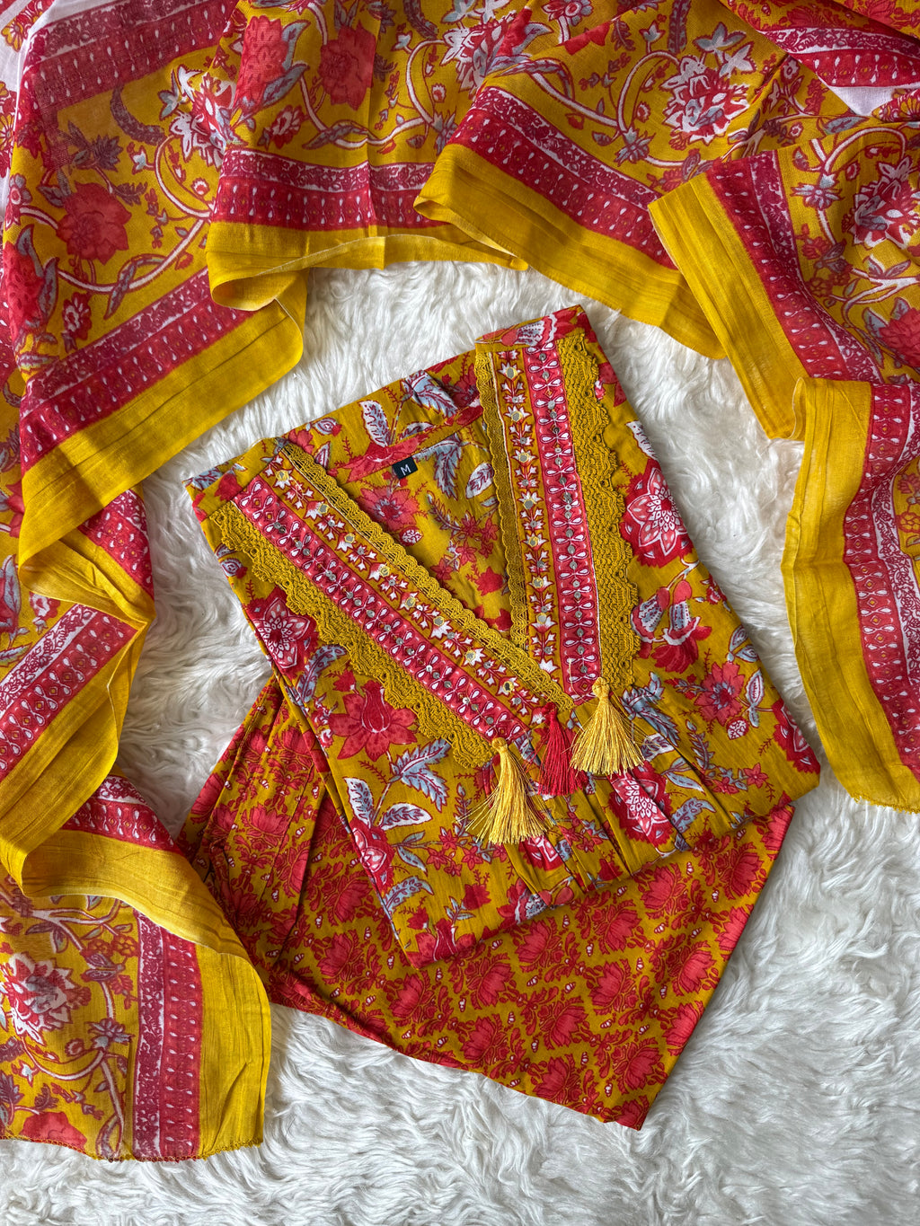 Budget Friendly FLARE Kurti Pant Dupatta Set