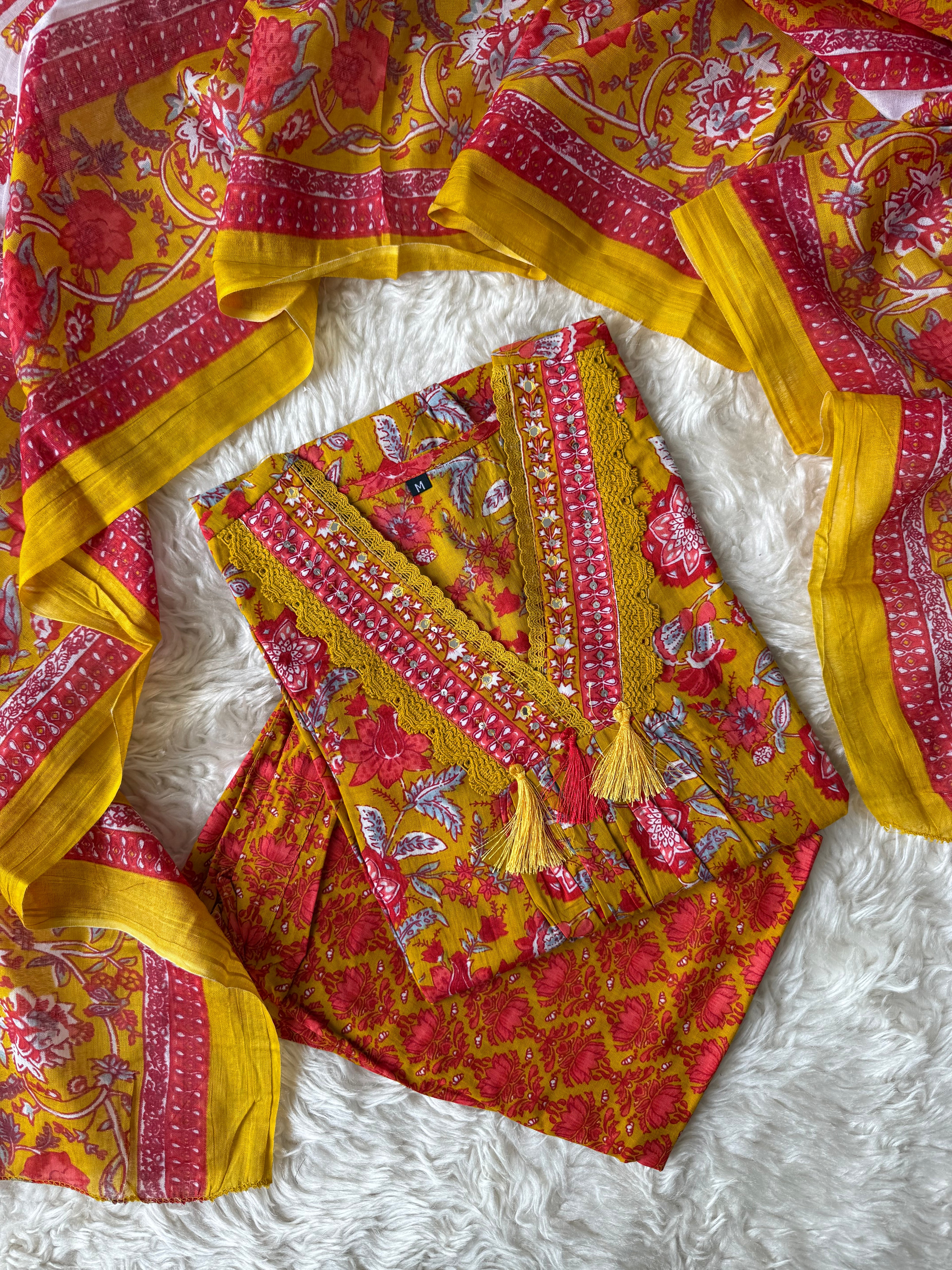 Budget Friendly FLARE Kurti Pant Dupatta Set