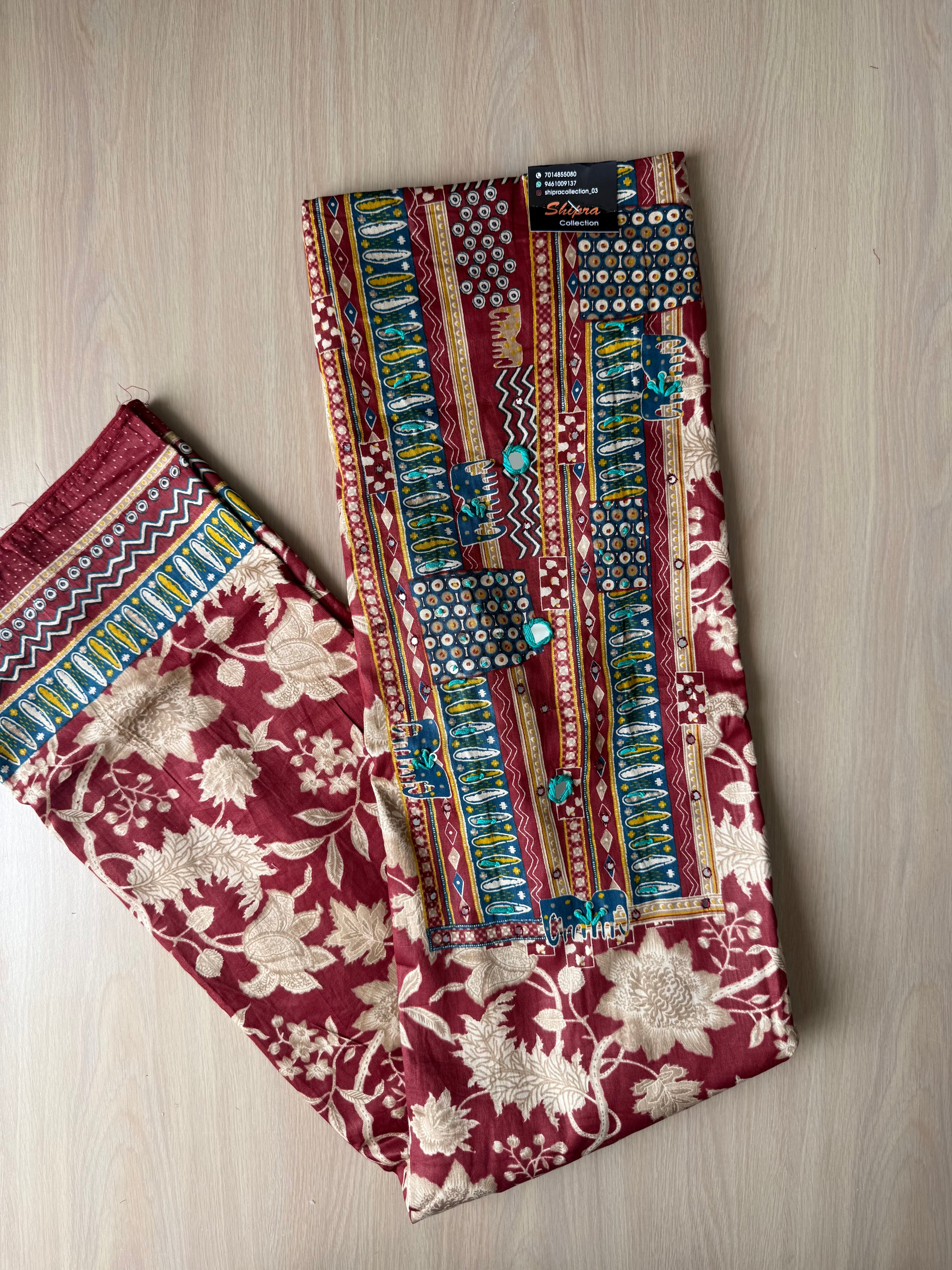 Premium Cotton Unstitched Set