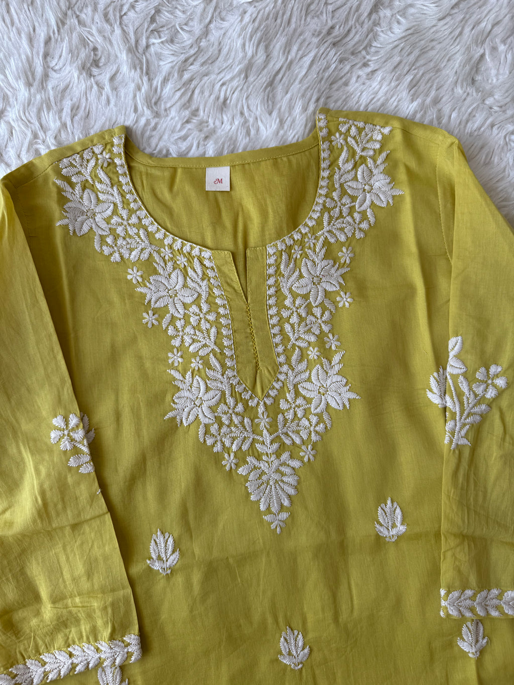 Mul Cotton Short Kurti with Lining