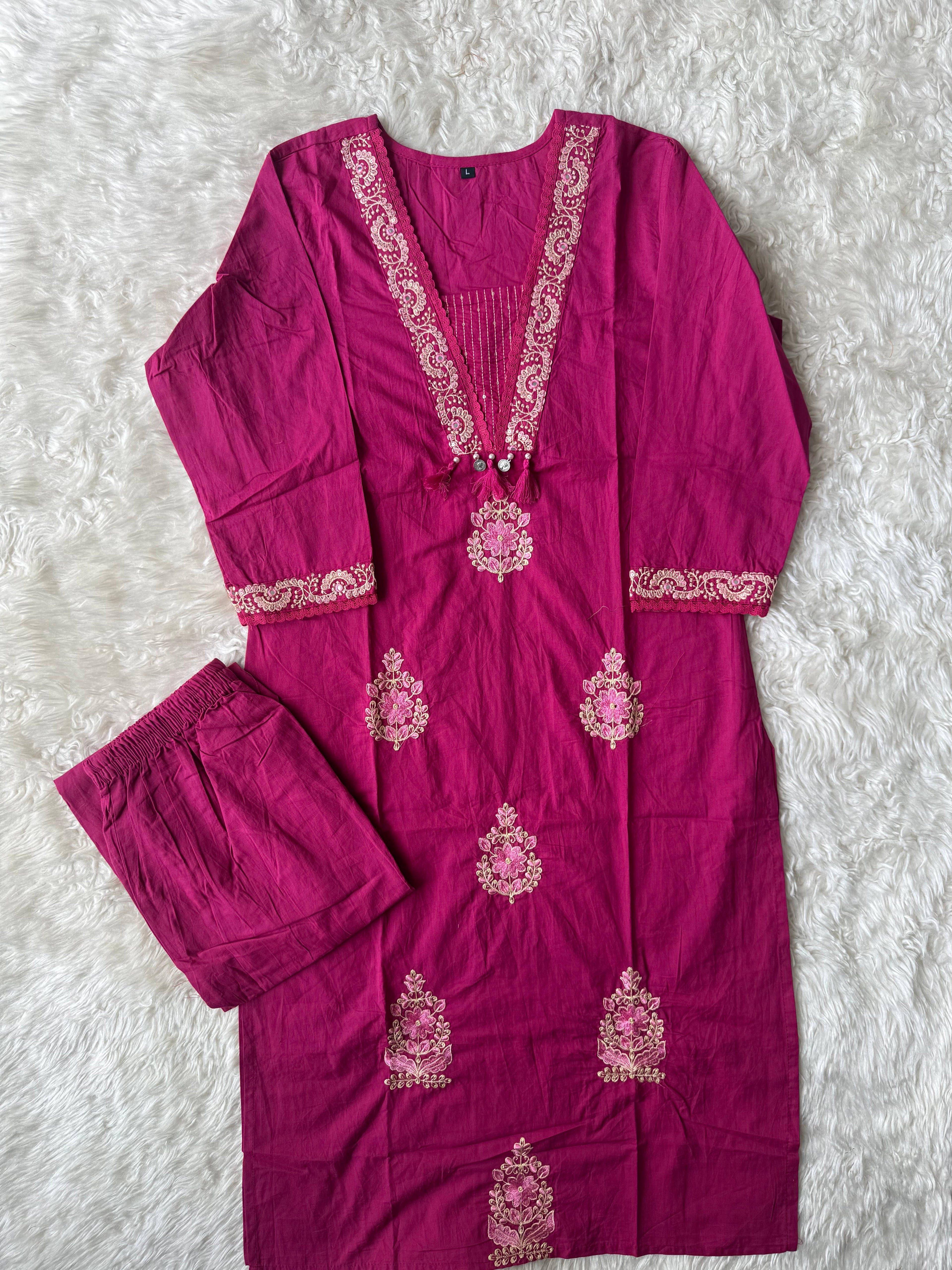 Cotton Kurti Pant Set