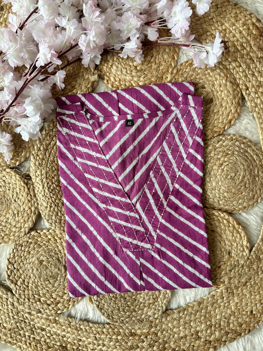 Premium Cotton Lehariya Kurti
