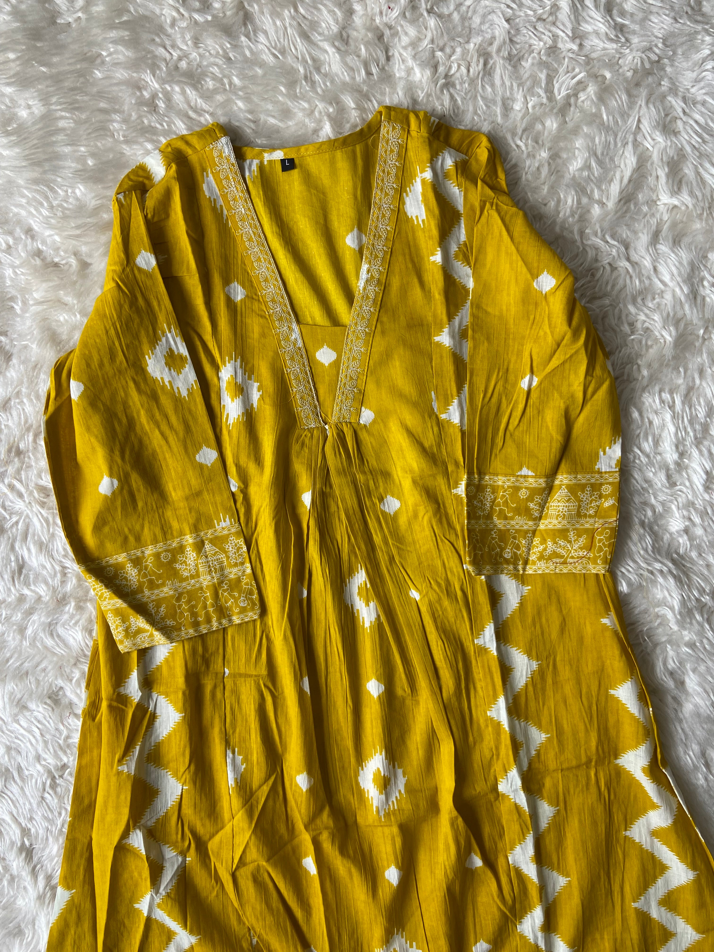 Budget Friendly FLARE Kurti Pant Dupatta Set