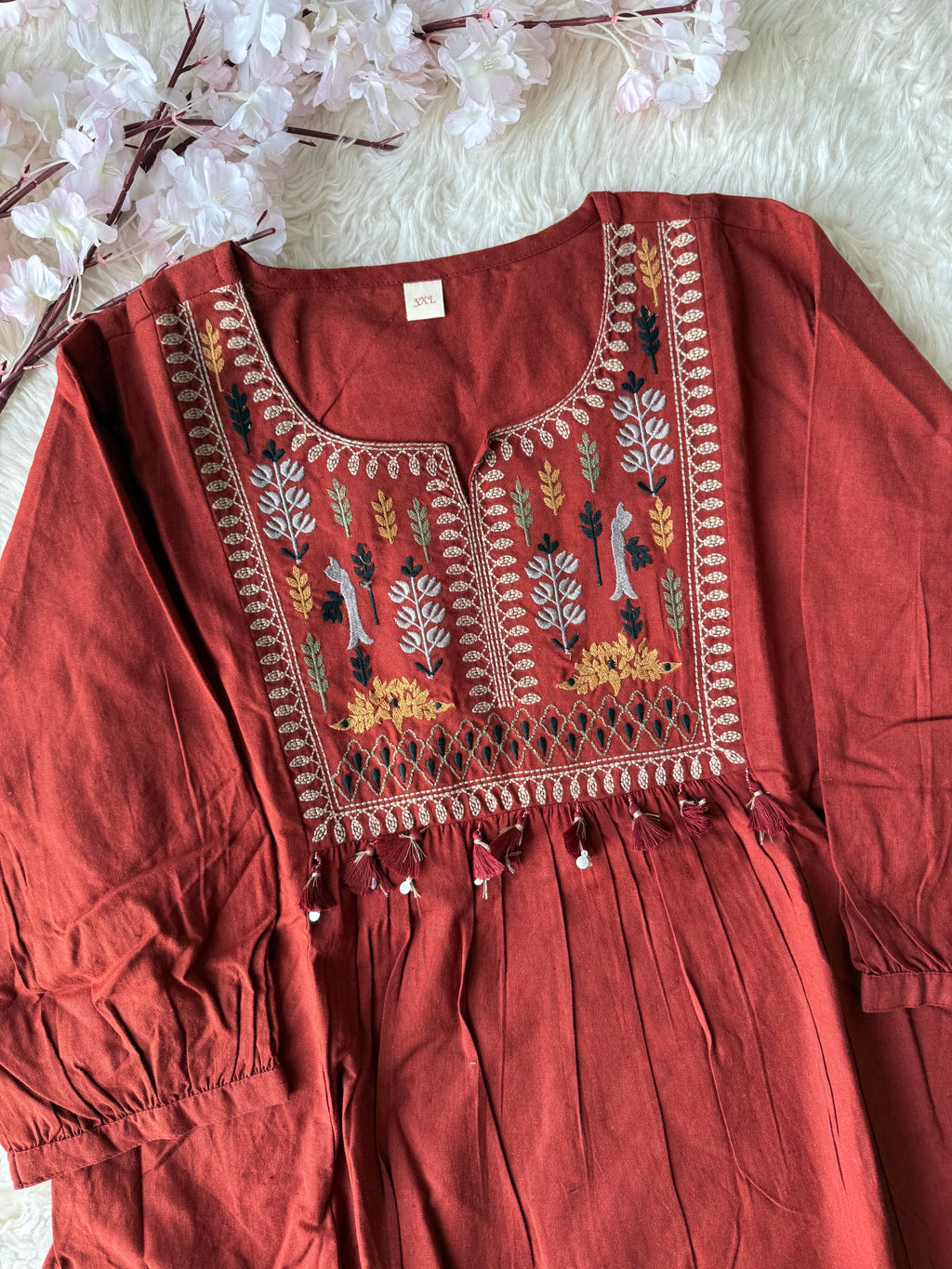 “Plus Size” Khadi Cotton Short Kurti
