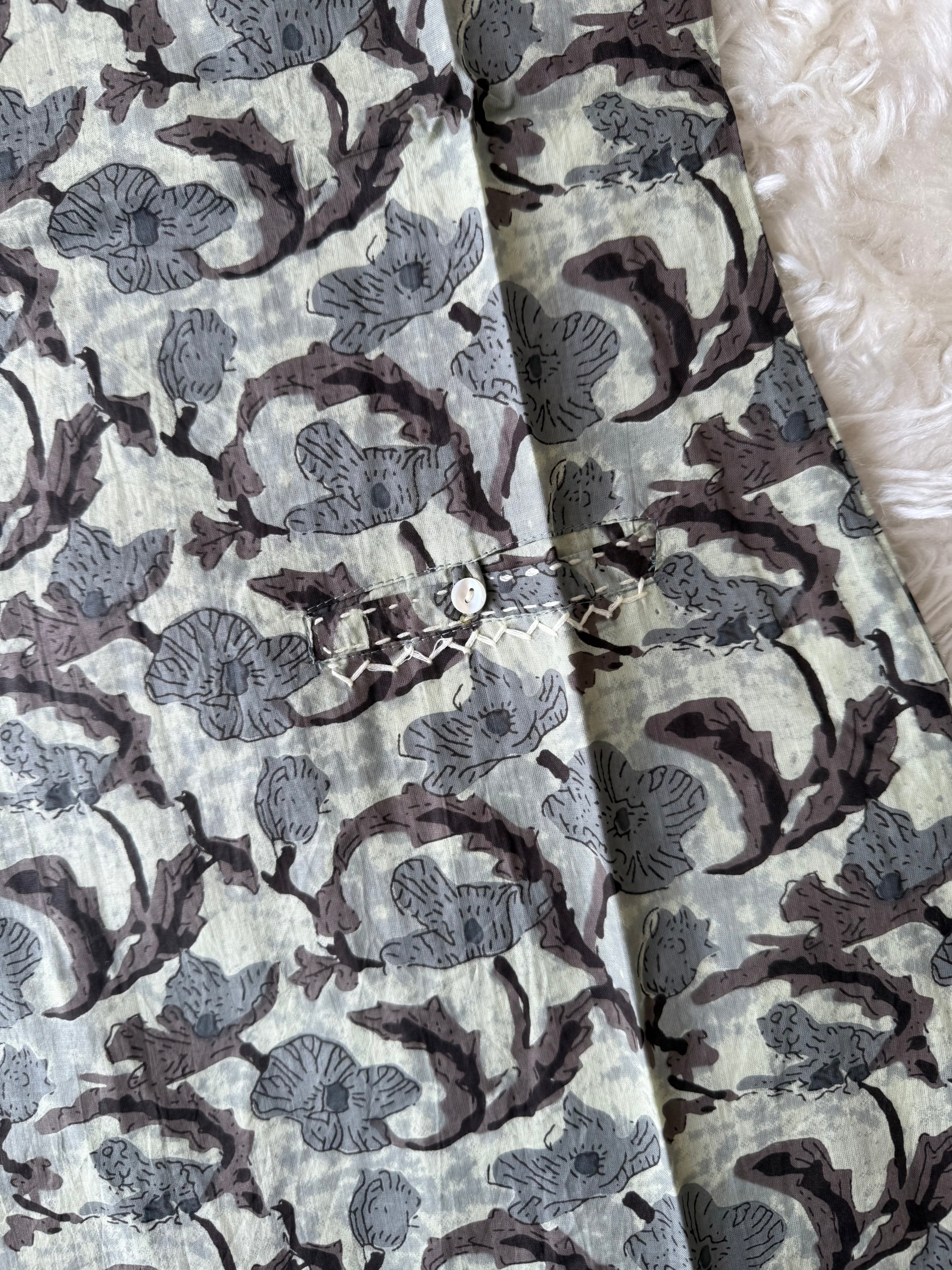 Pure Cotton Sleeveless Kurti Pant Set