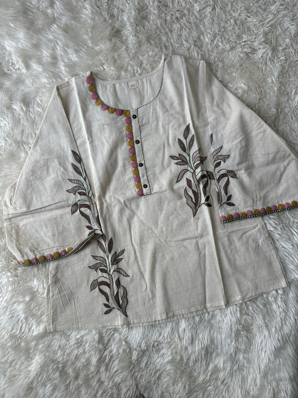 “Plus Size” Khadi Cotton Short Kurti