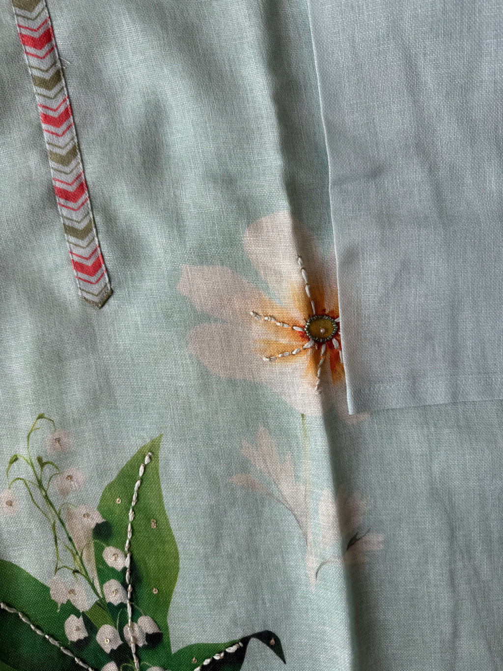 “Plus Size” Linen Kurti Pant Dupatta Set