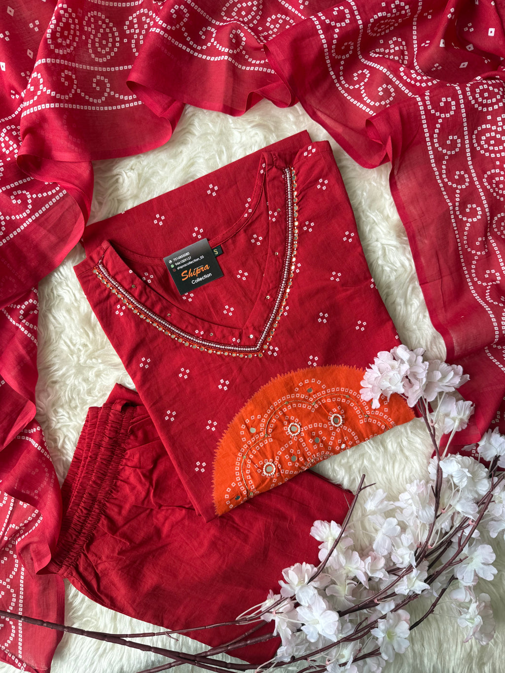 Premium Cotton Kurti Pant Dupatta Set