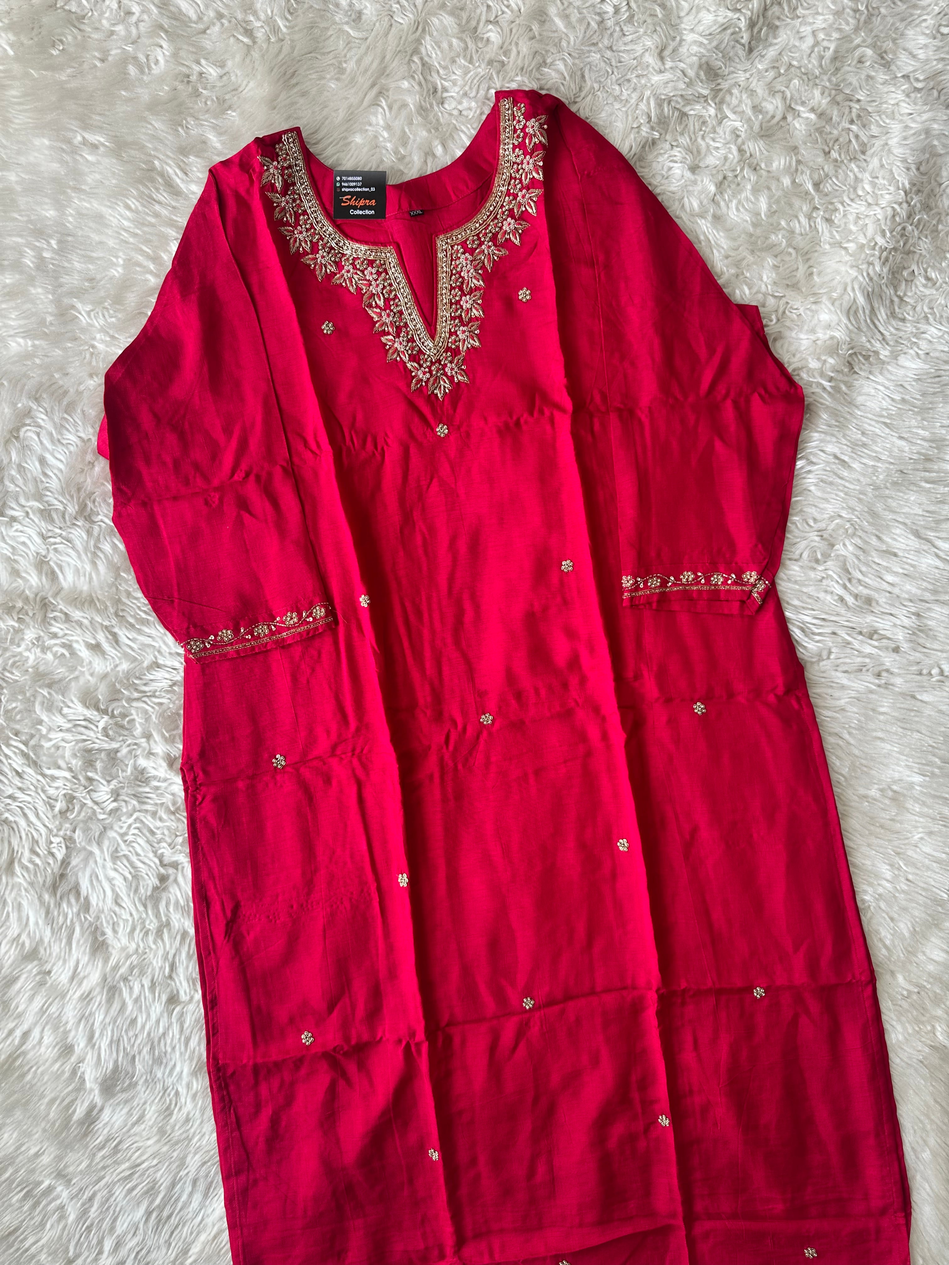 Dola Silk Kurti Pant Dupatta Set