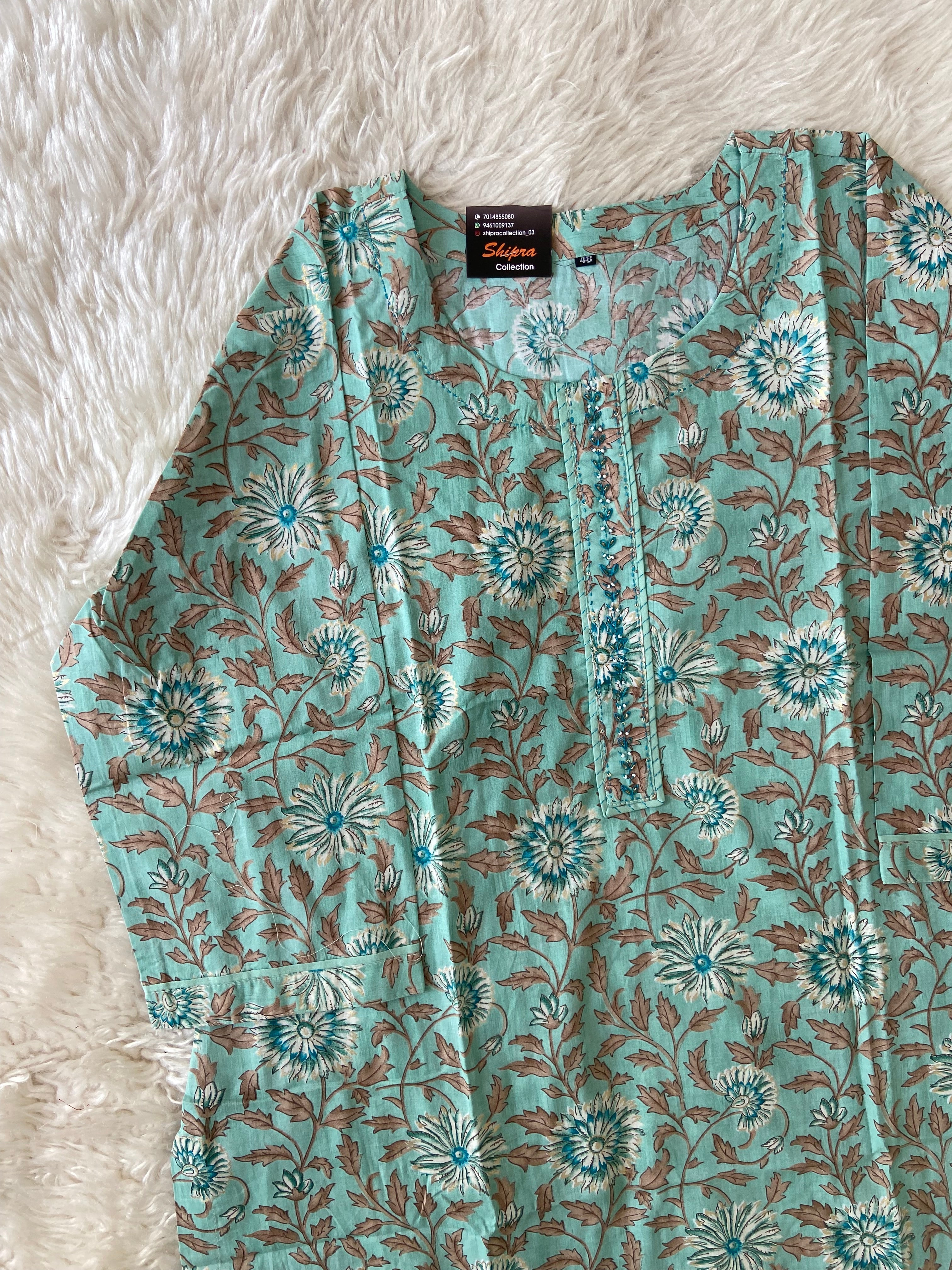 Premium Cotton Kurti Pant Set