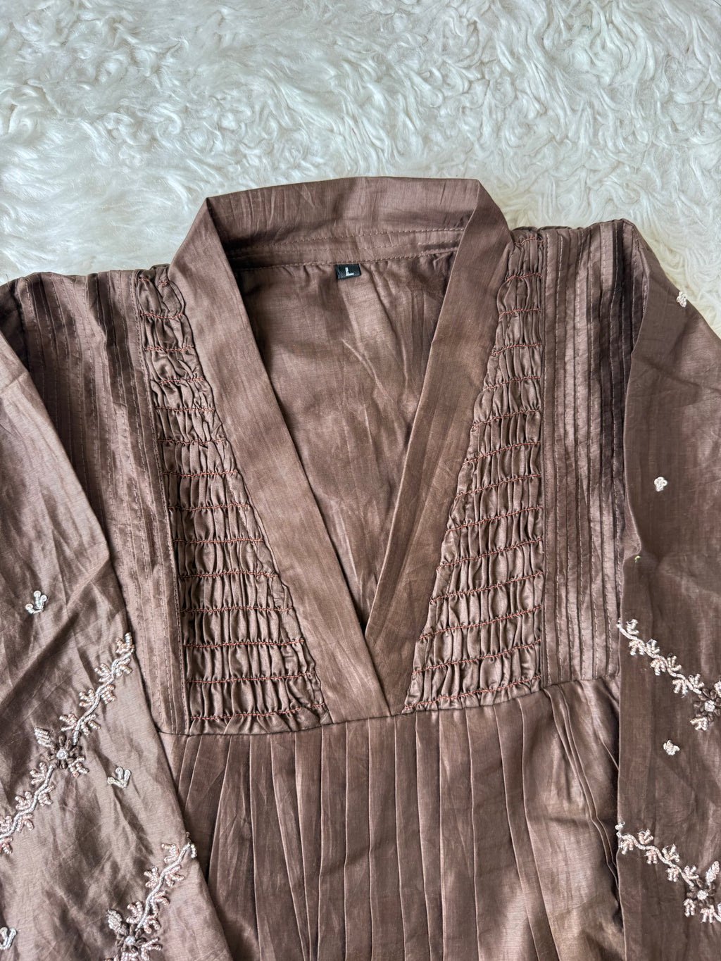 Mul Chanderi Kurti Pant Dupatta Set