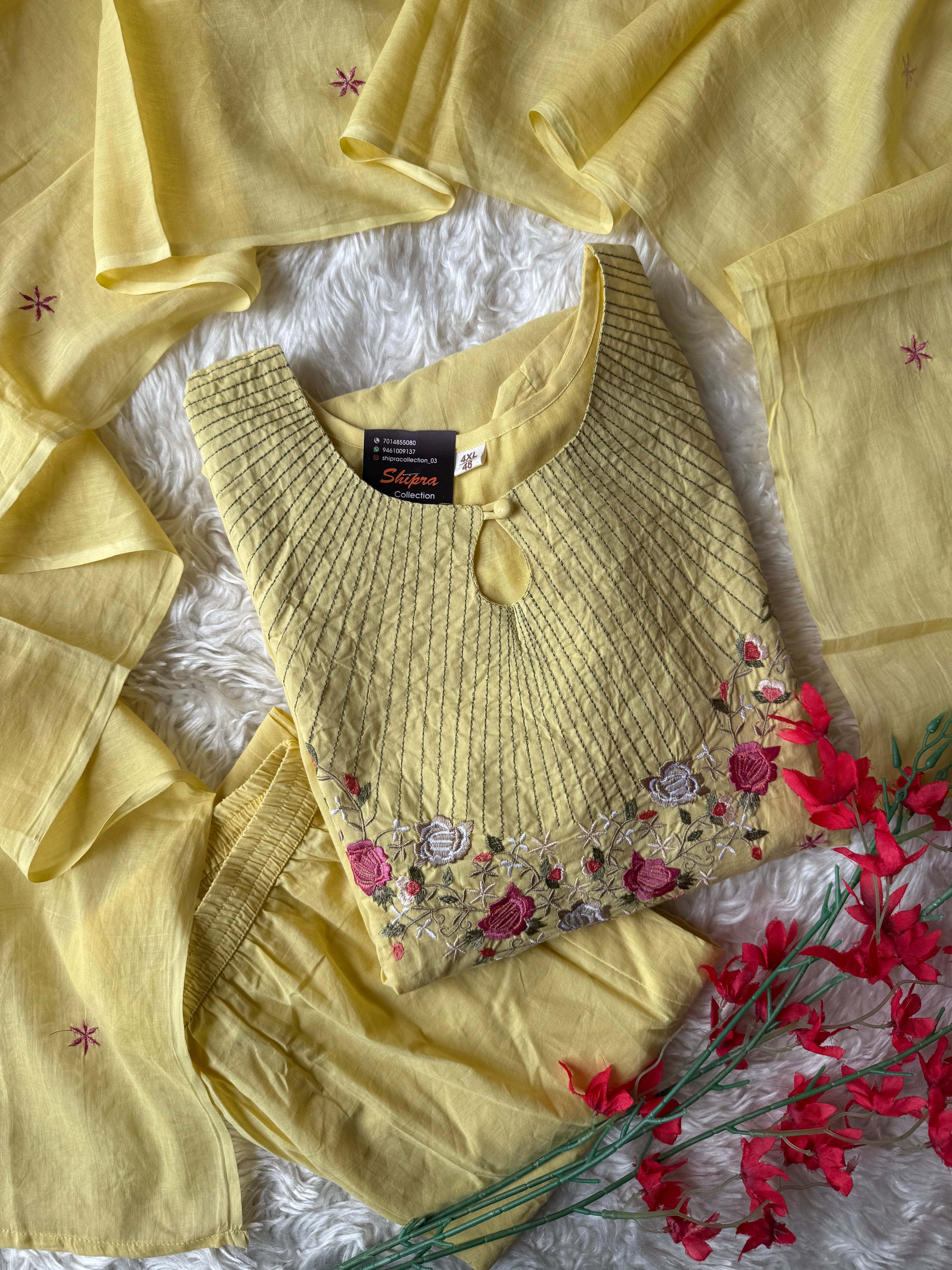Premium Mul Cotton Thread Work Collection