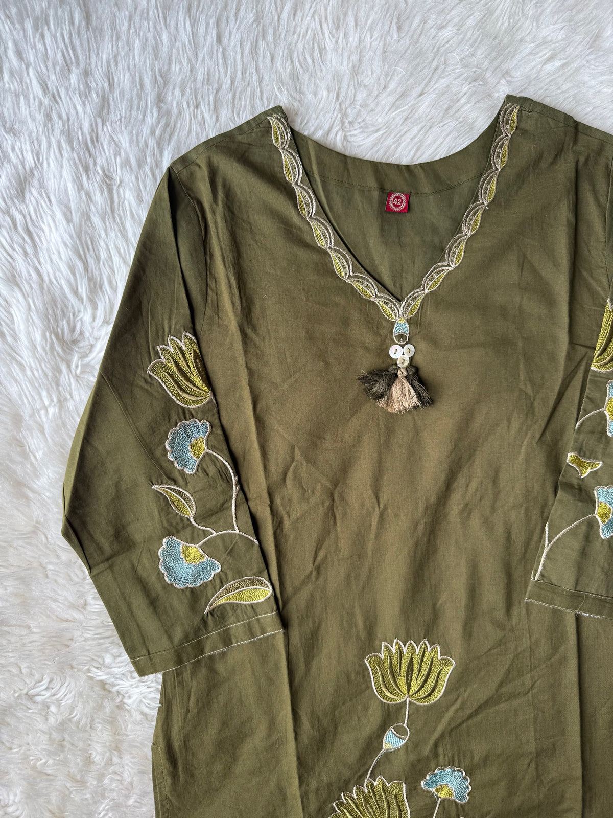 Pure Cotton Kurti Pant Dupatta Set