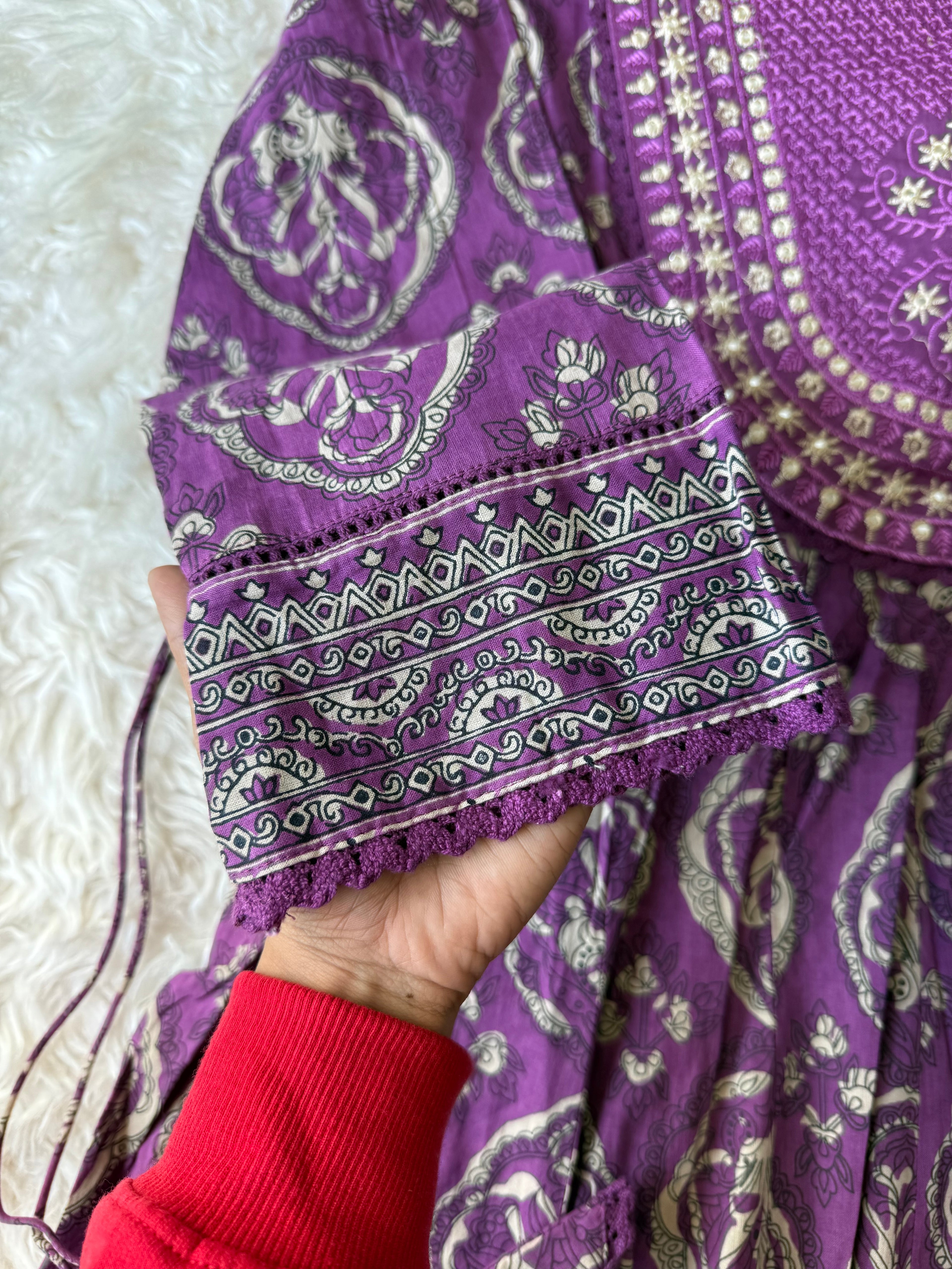 Premium Cotton Flare Kurti Pant Dupatta Set