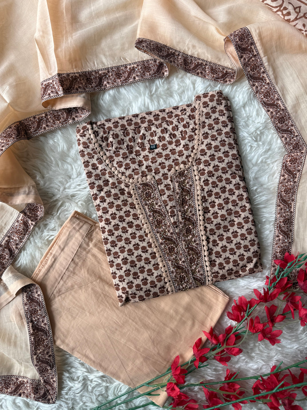 Premium Cotton Kurti Pant Dupatta Set