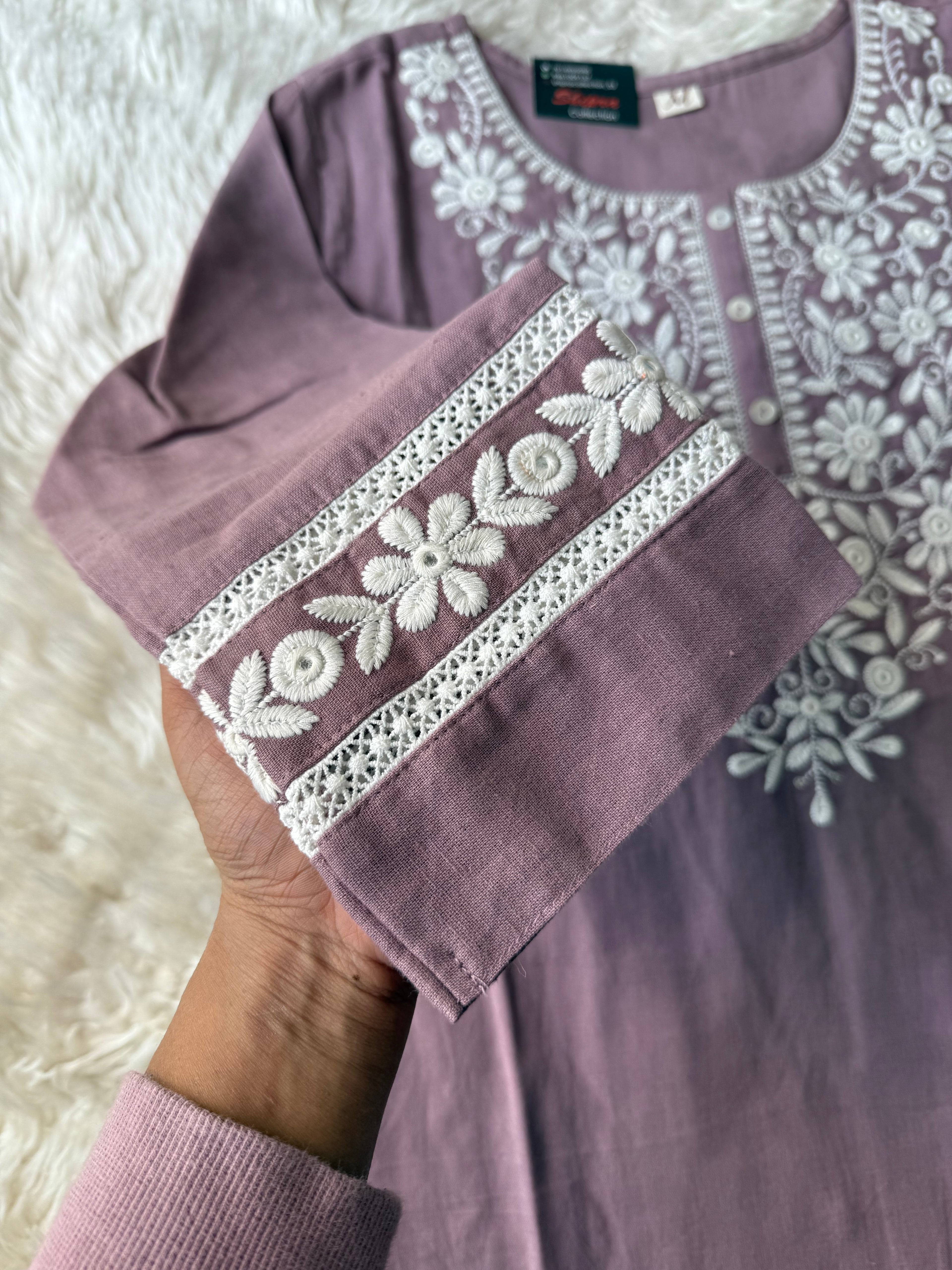 Khadi Cotton Kurti Pant Dupatta Set