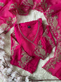 Russian Silk Kurti Pant Dupatta Set