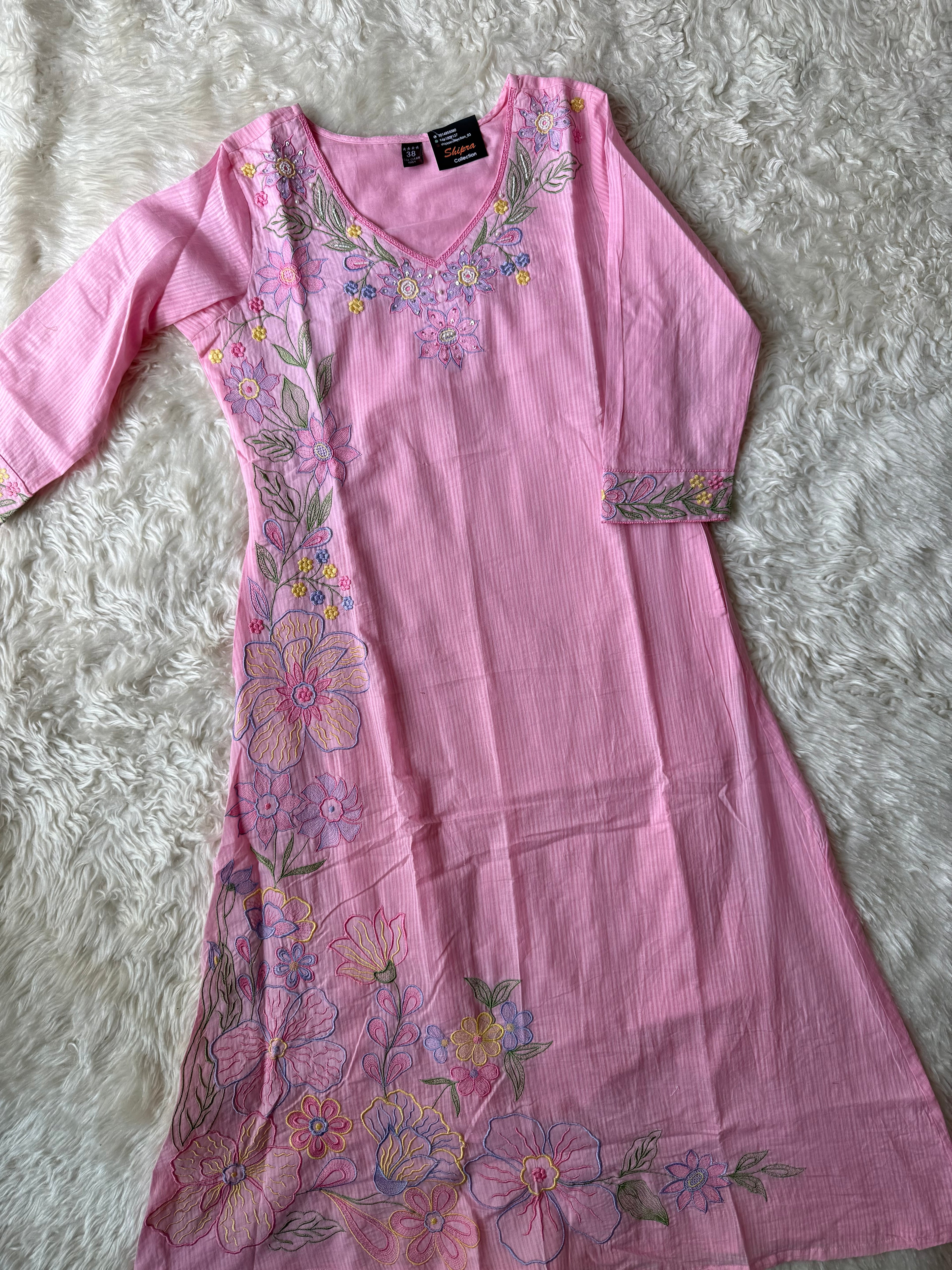 Mul Cotton Kurti Pant Dupatta Set