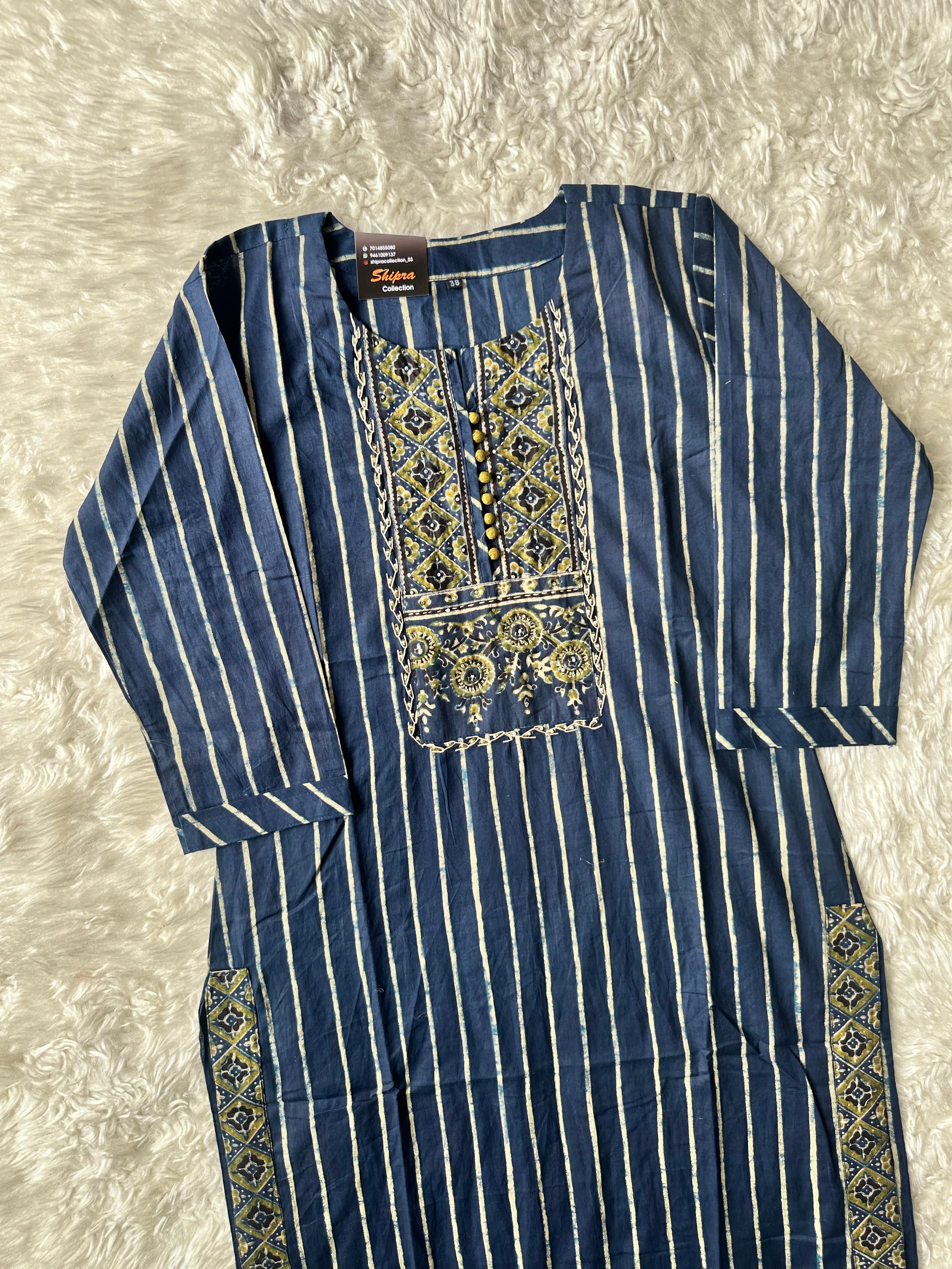 Premium Cotton Kurti Pant Dupatta Set