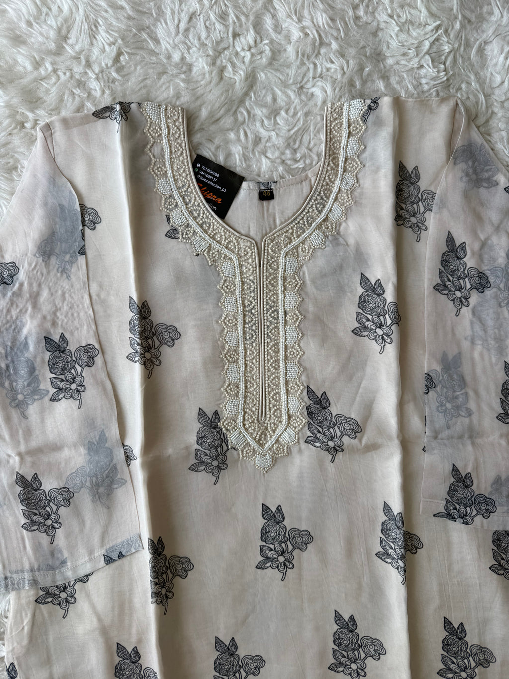 “Plus Size” Crepe Silk Kurti Pant Dupatta Set