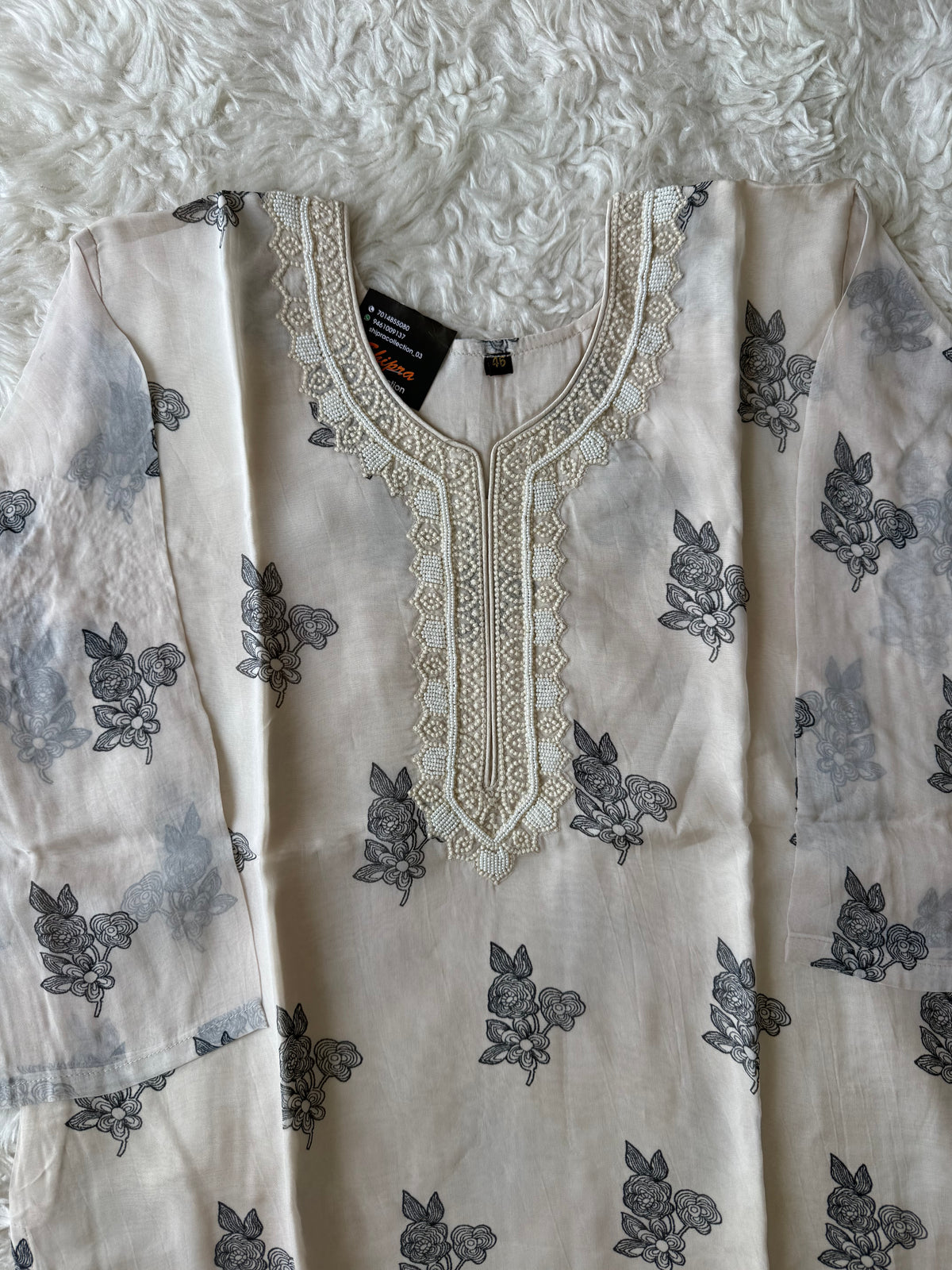 “Plus Size” Crepe Silk Kurti Pant Dupatta Set