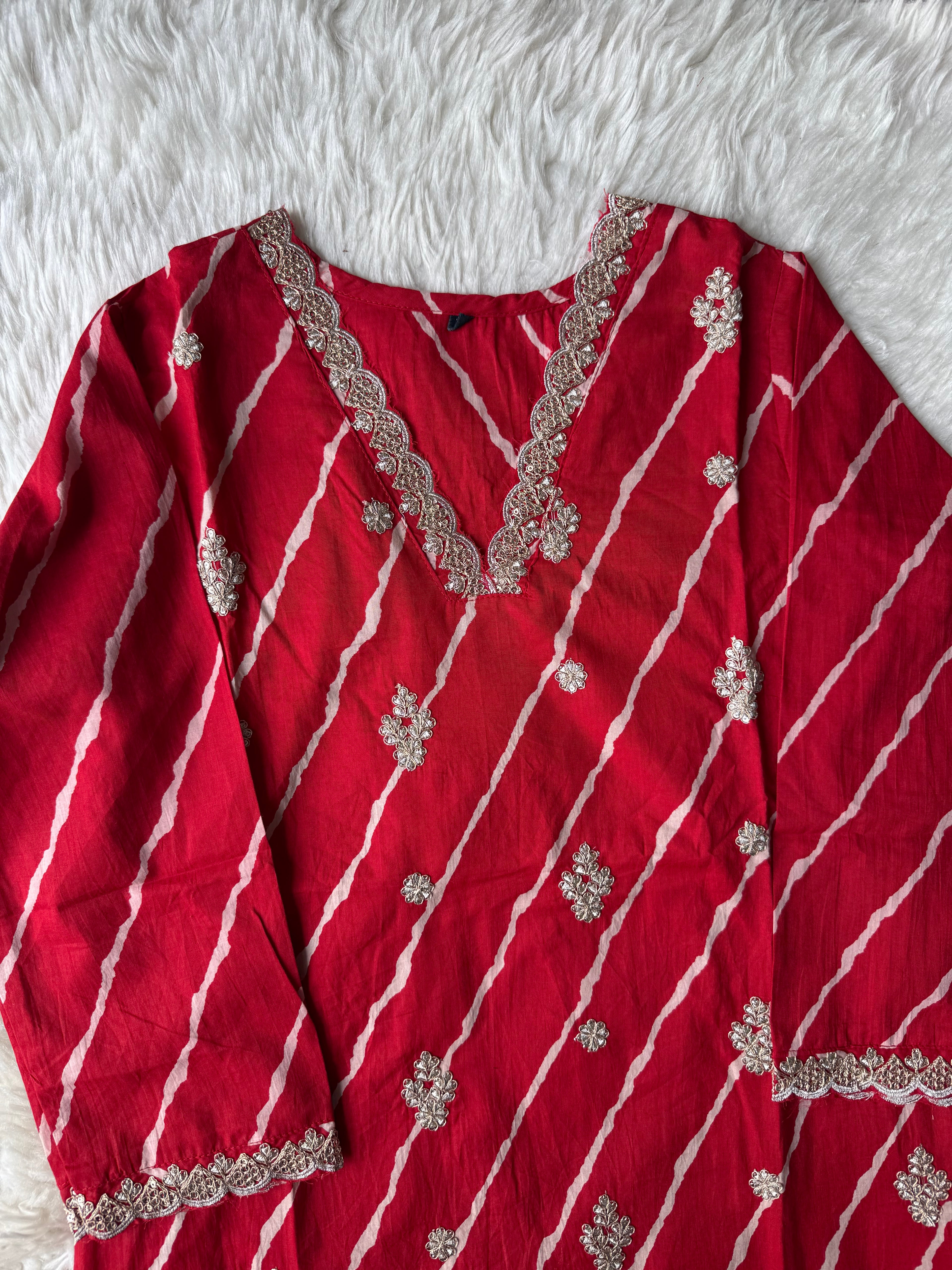 Premium Cotton Lehariya Set