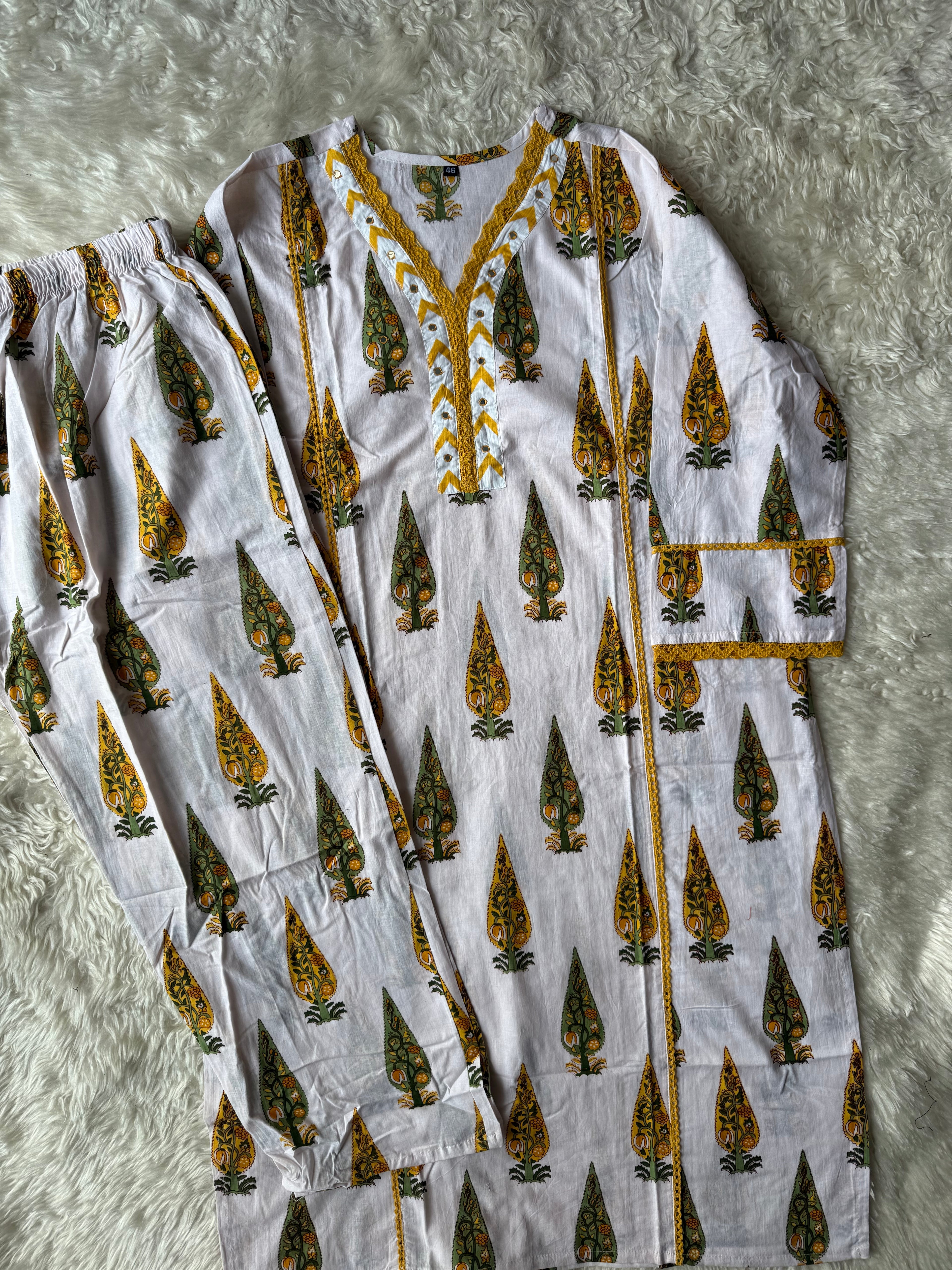 Cotton Kurti Pant Set