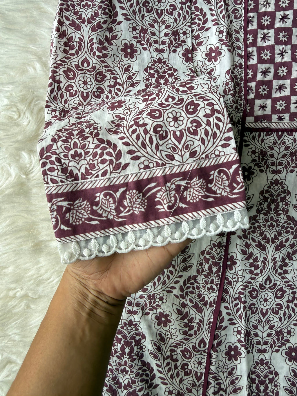 Premium Cotton Aline Kurti Pant Dupatta Set