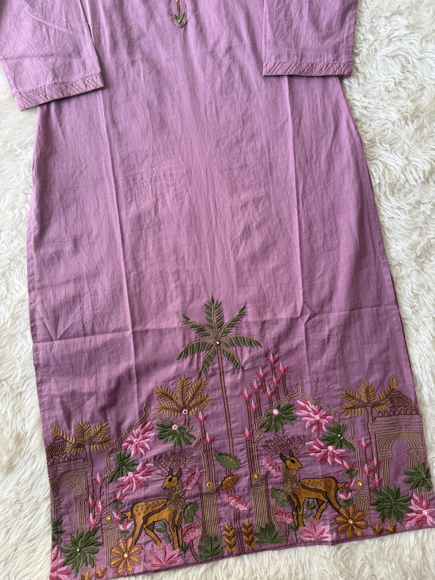 Pure Slub Cotton Kurti Pant Set