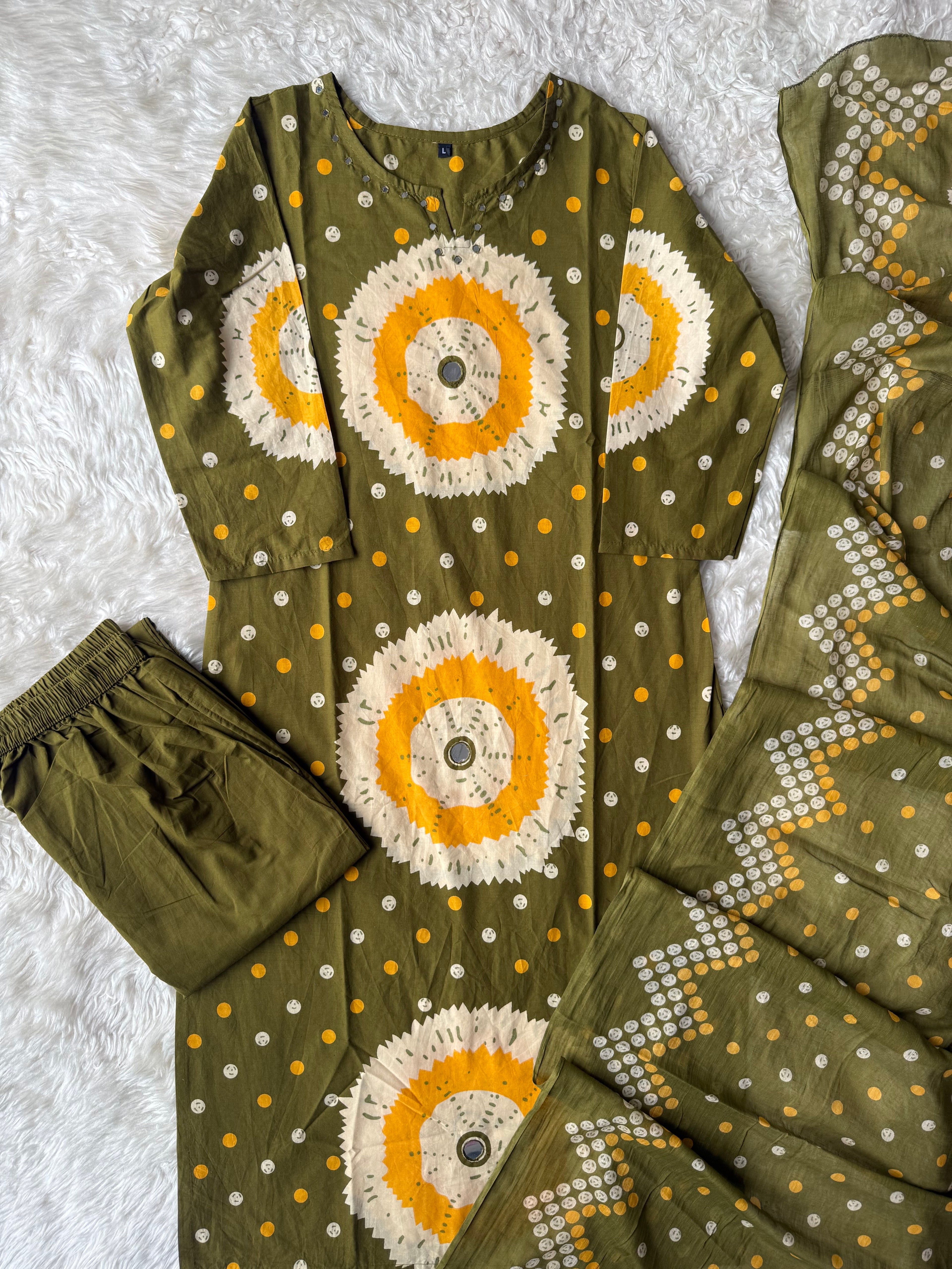 Budget Friendly Kurti Pant Dupatta Set