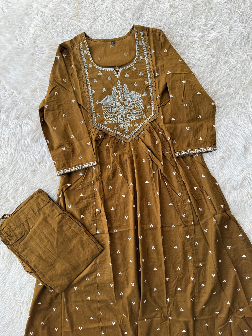 Cotton FLARE Kurti Pant Set