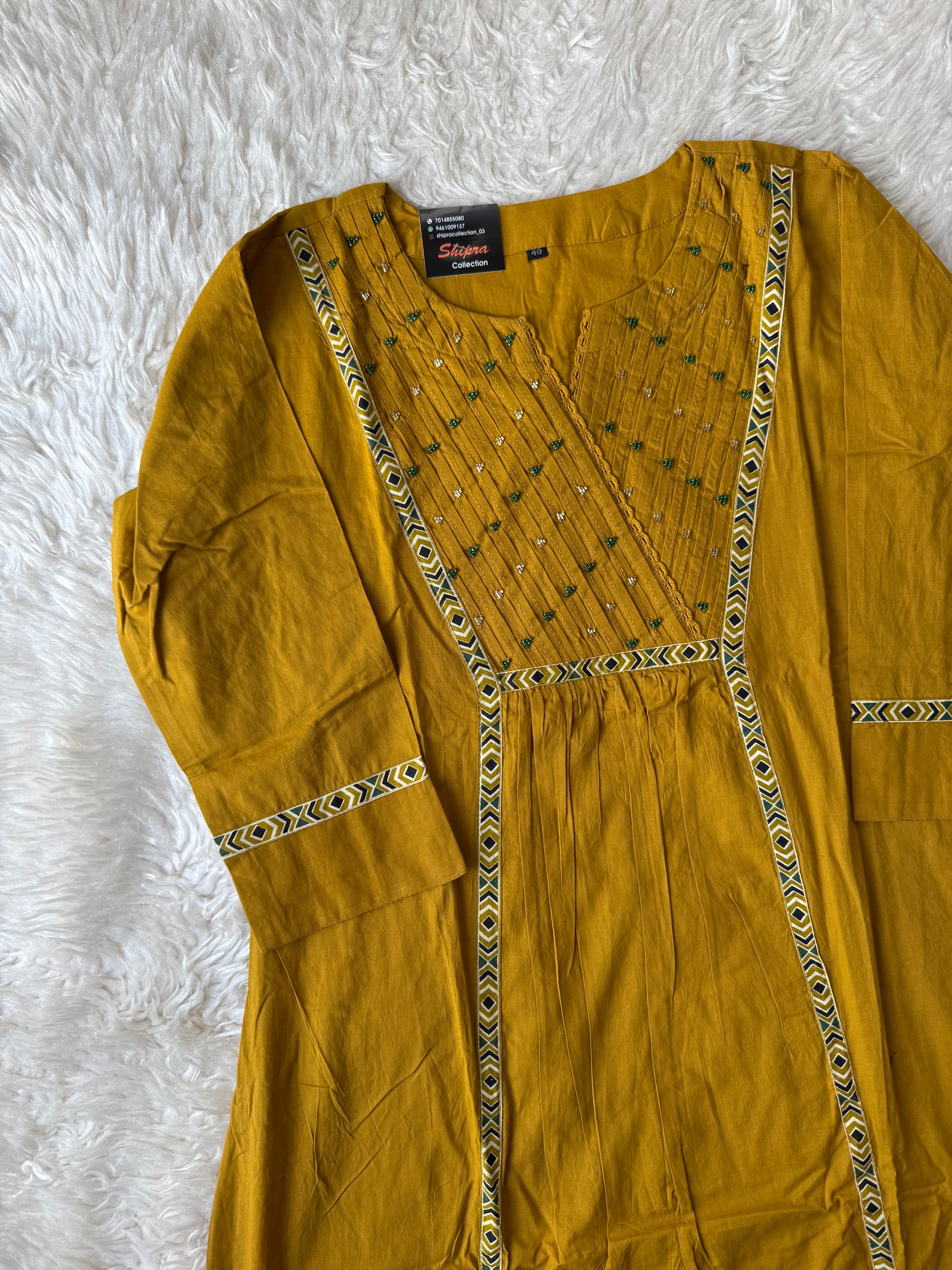 Premium Cotton Kurti Pant Dupatta Set
