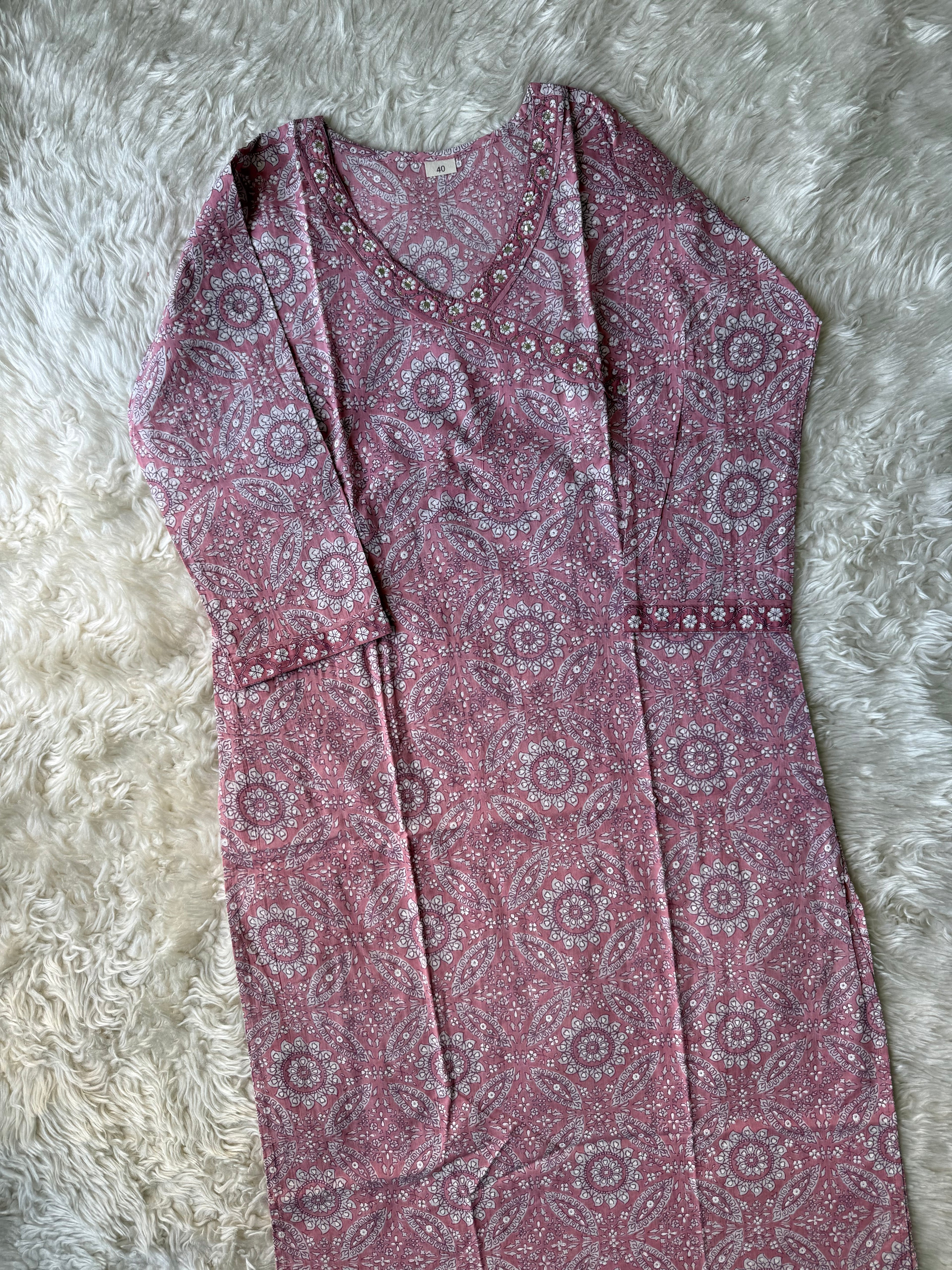 Pure Cotton Kurti Pant Dupatta Set