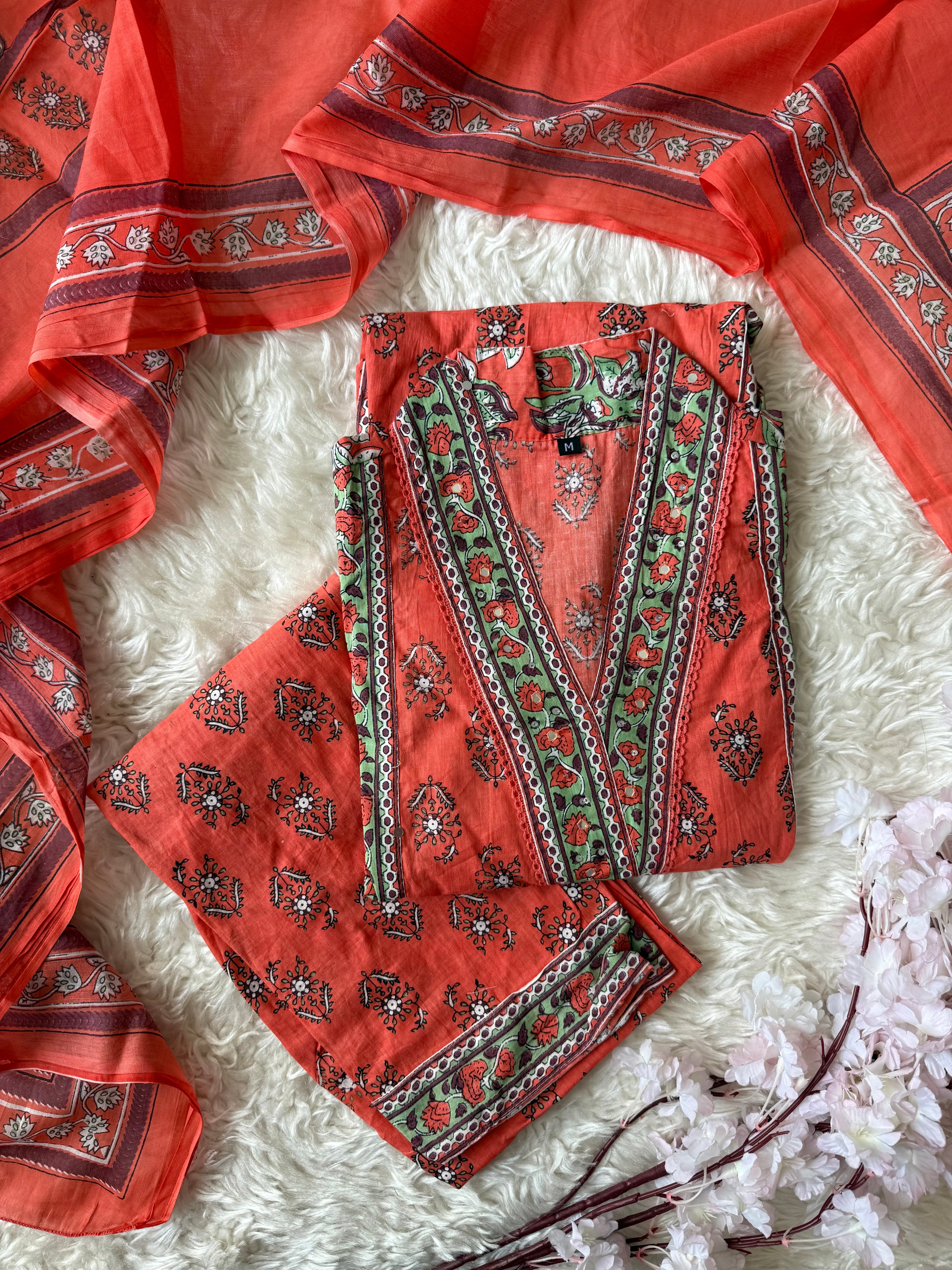 Budget Friendly Flare Kurti Pant Dupatta Set