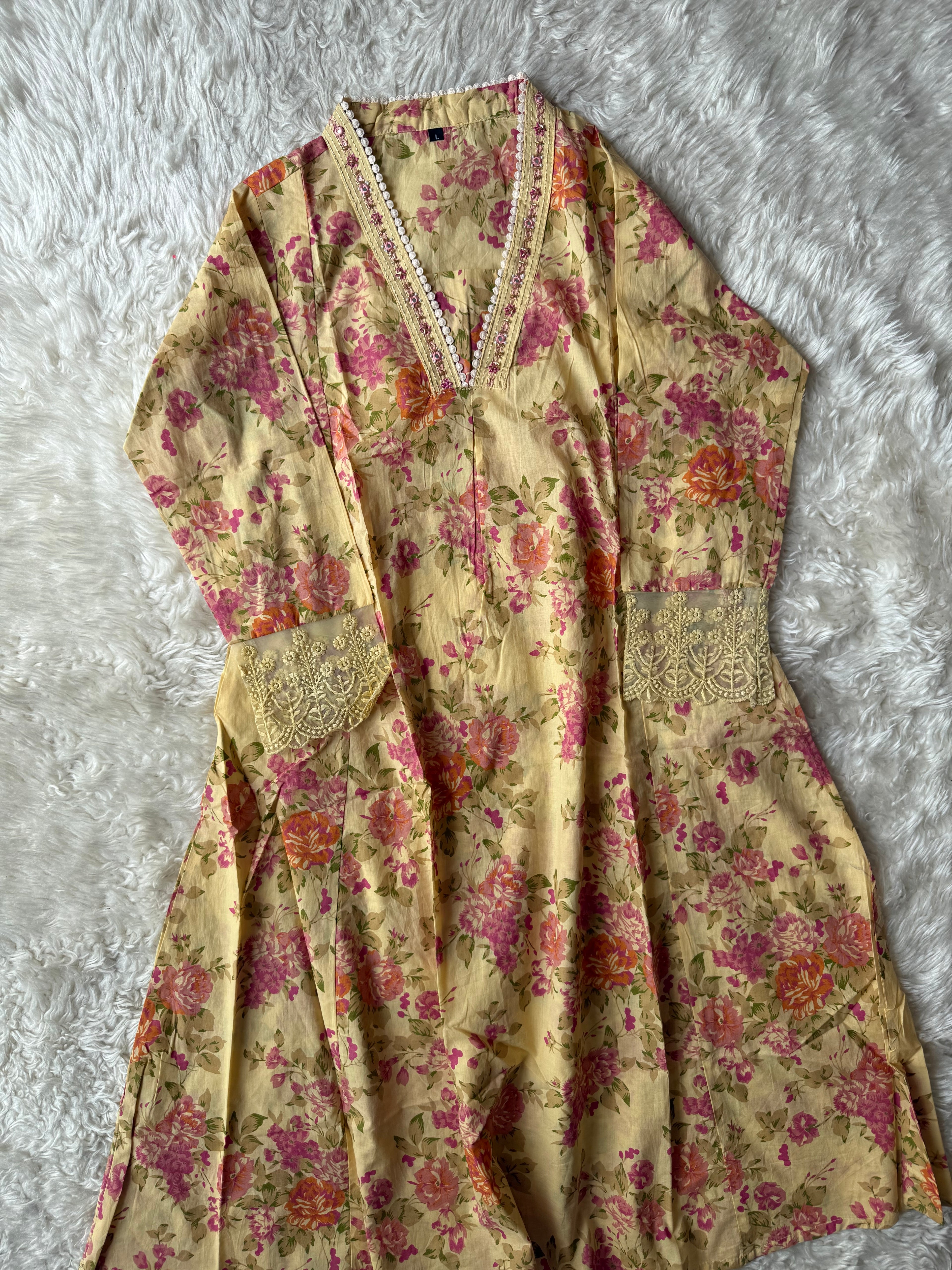 Budget Friendly Kurti Pant Dupatta Set