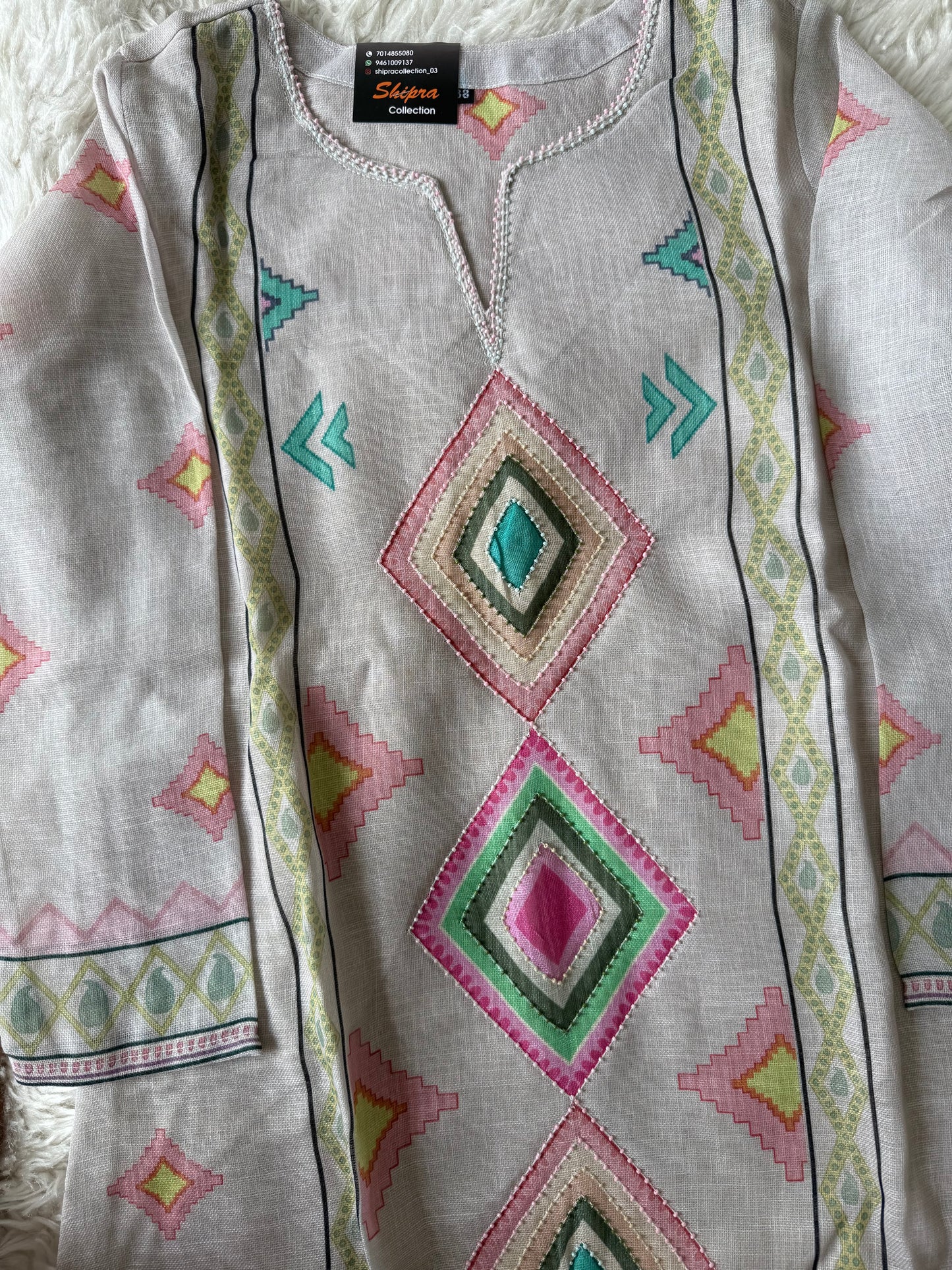 Linen Kurti Pant Dupatta Set