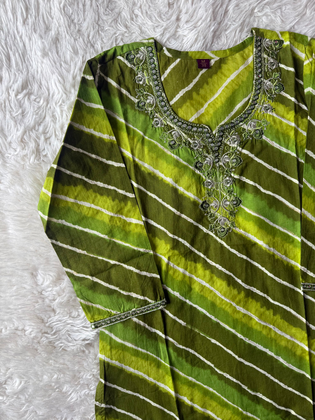 Pure Cotton Lehariya Set