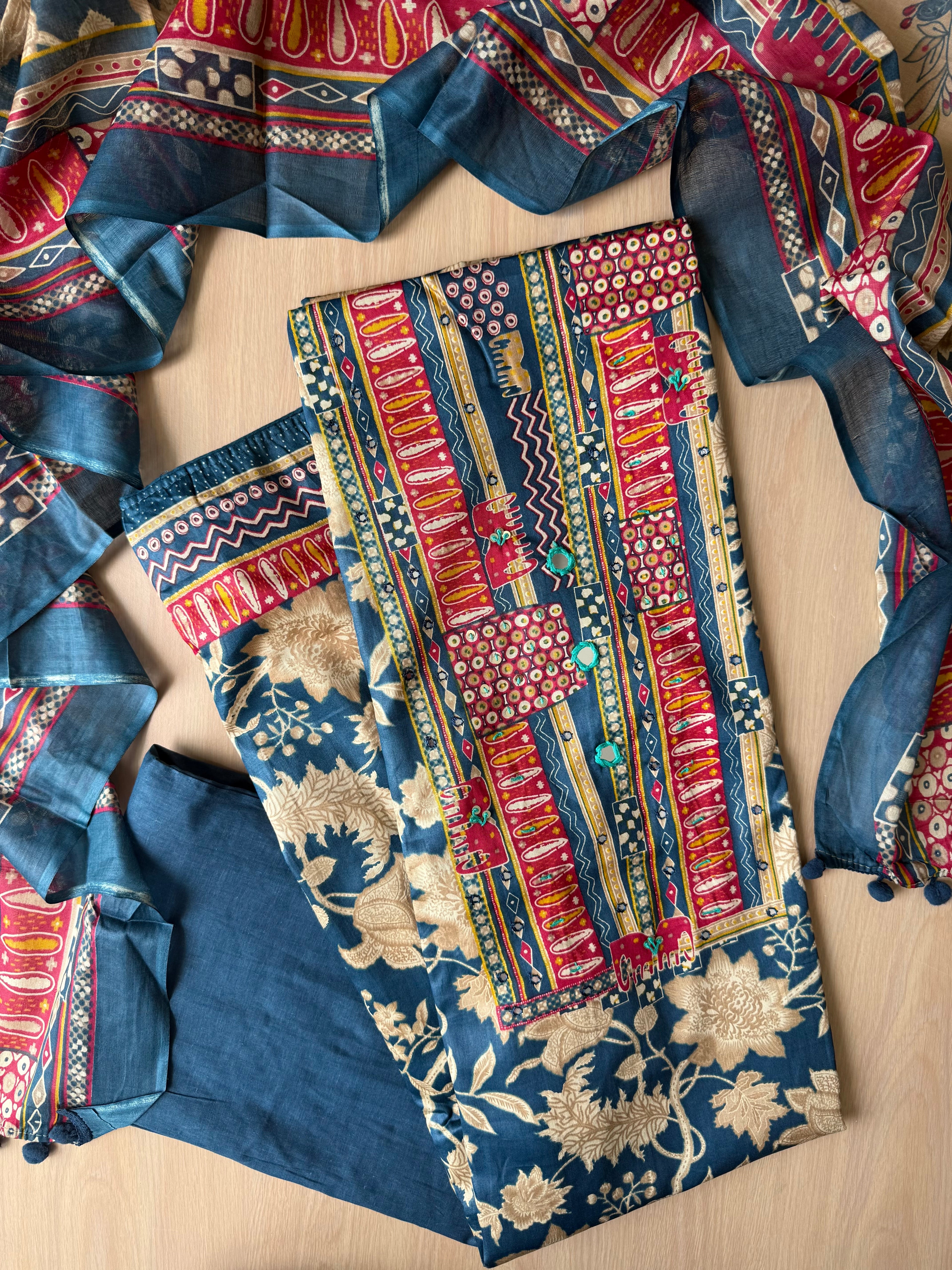 Premium Cotton Unstitched Set