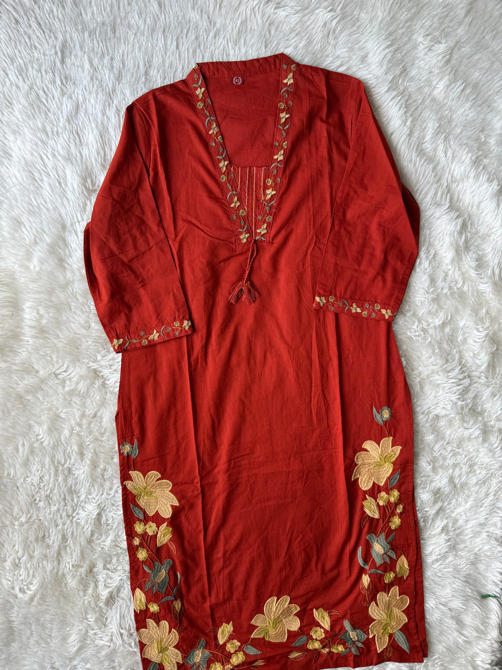 Pure Cotton Kurti Pant Dupatta Set