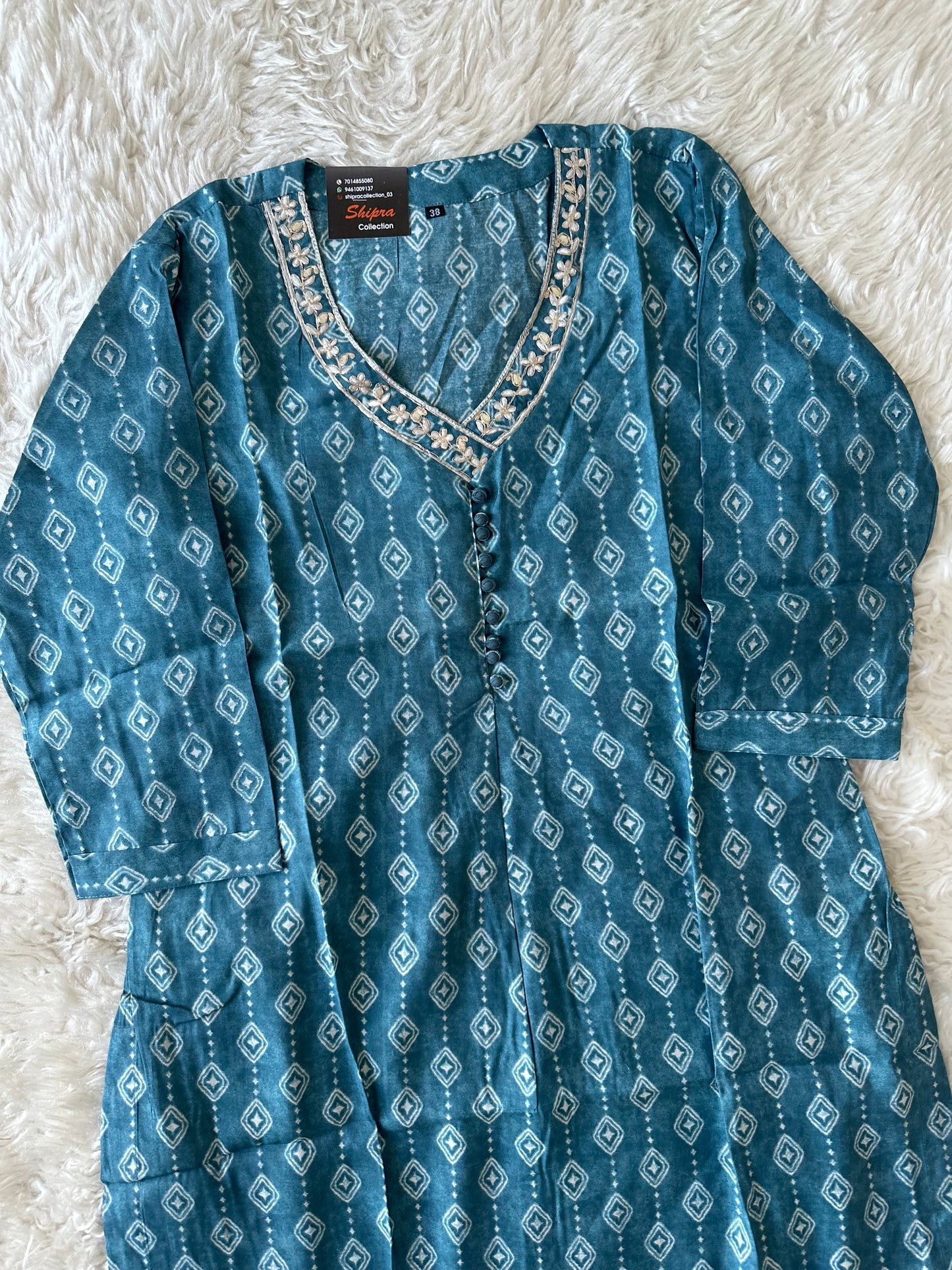 Pure Muslin Silk kurti