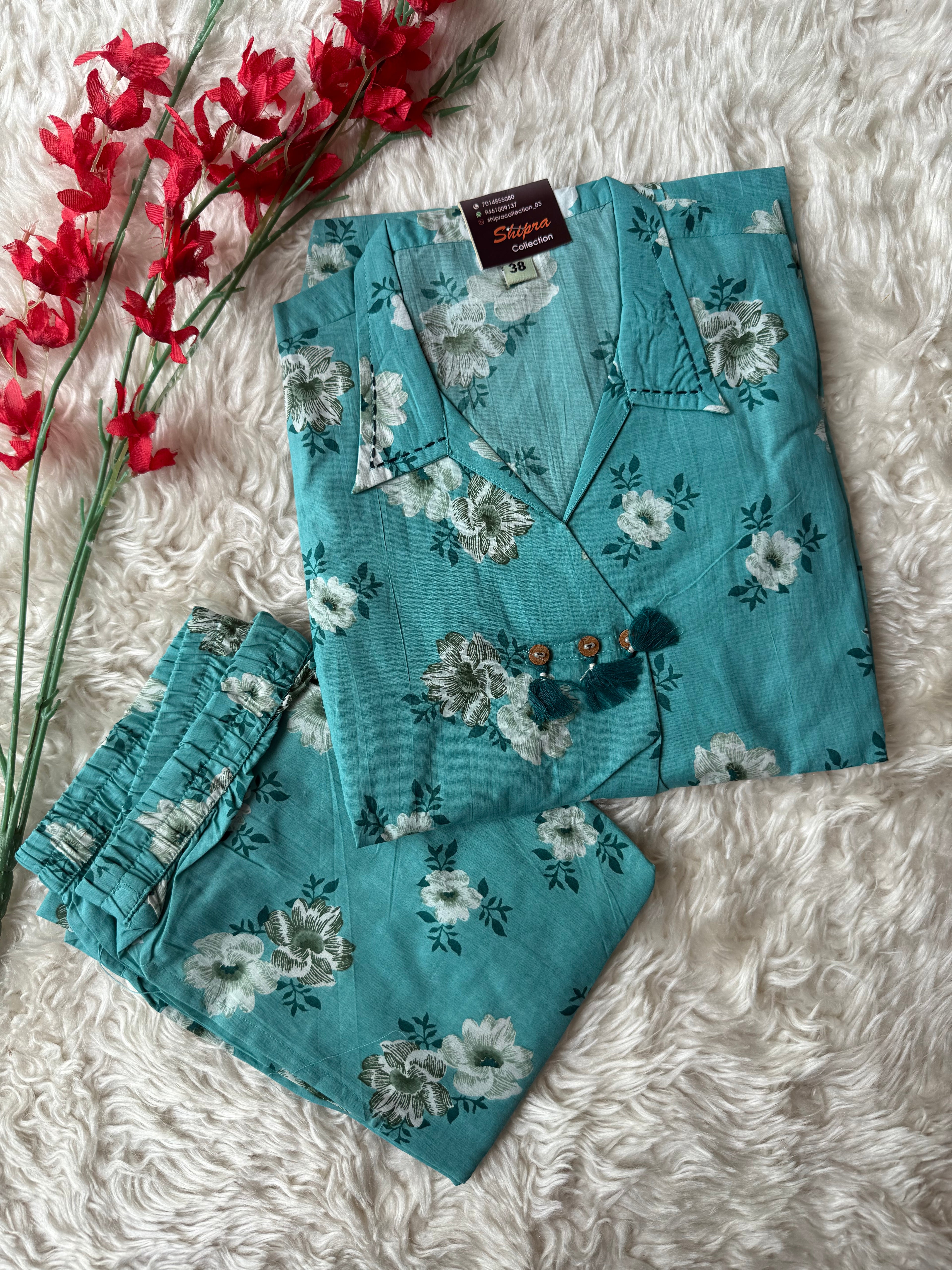 Pure Cotton Kurti Pant Set