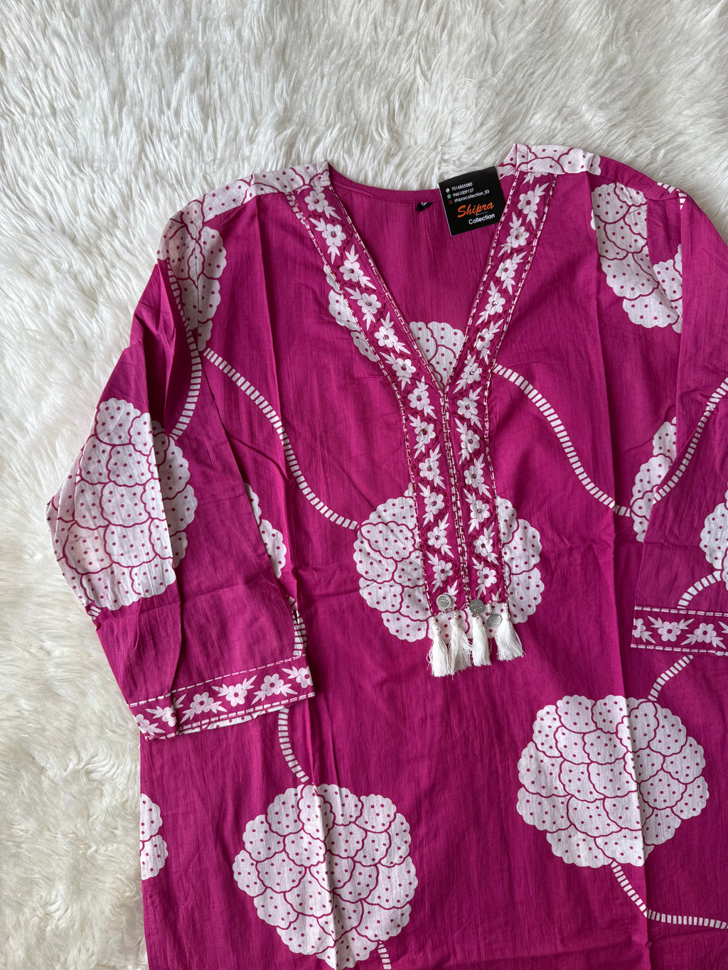 Pure Cotton Kurti Pant Dupatta Set