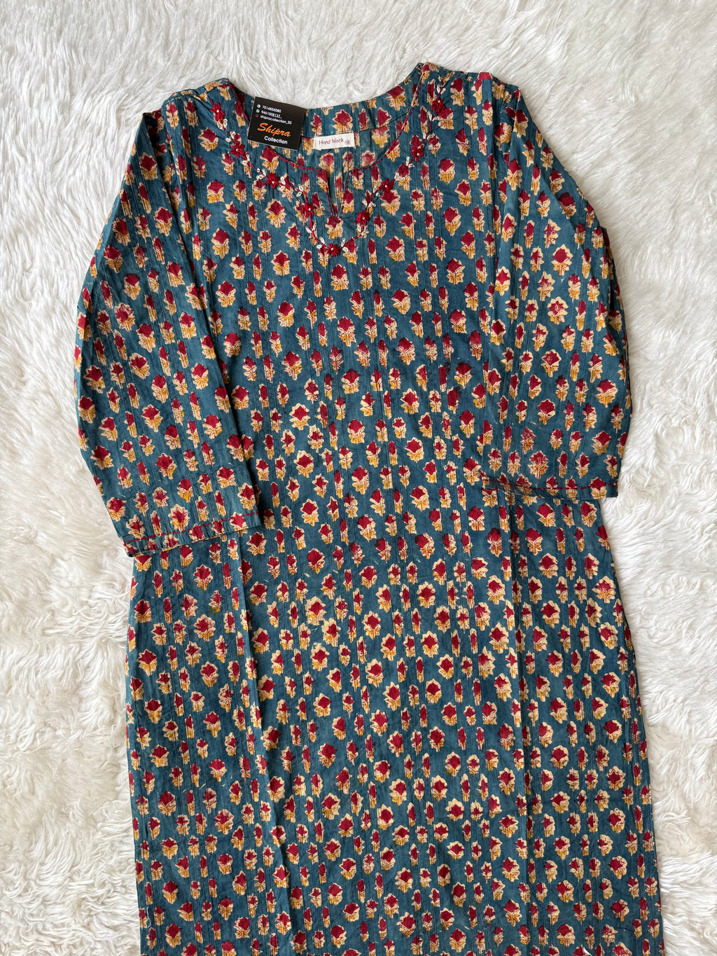 Premium Cotton Handblock Kurti