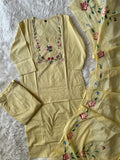 Mul Cotton Set with hand painted dupatta